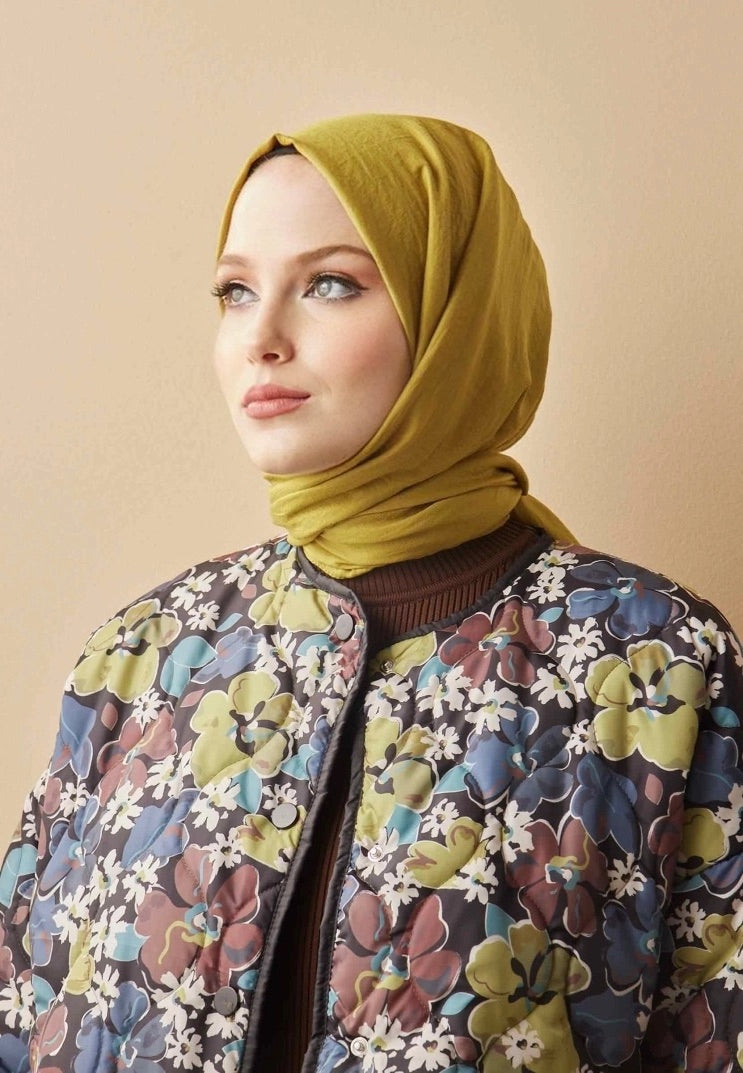 Cotton Crash Scarves- Lemon