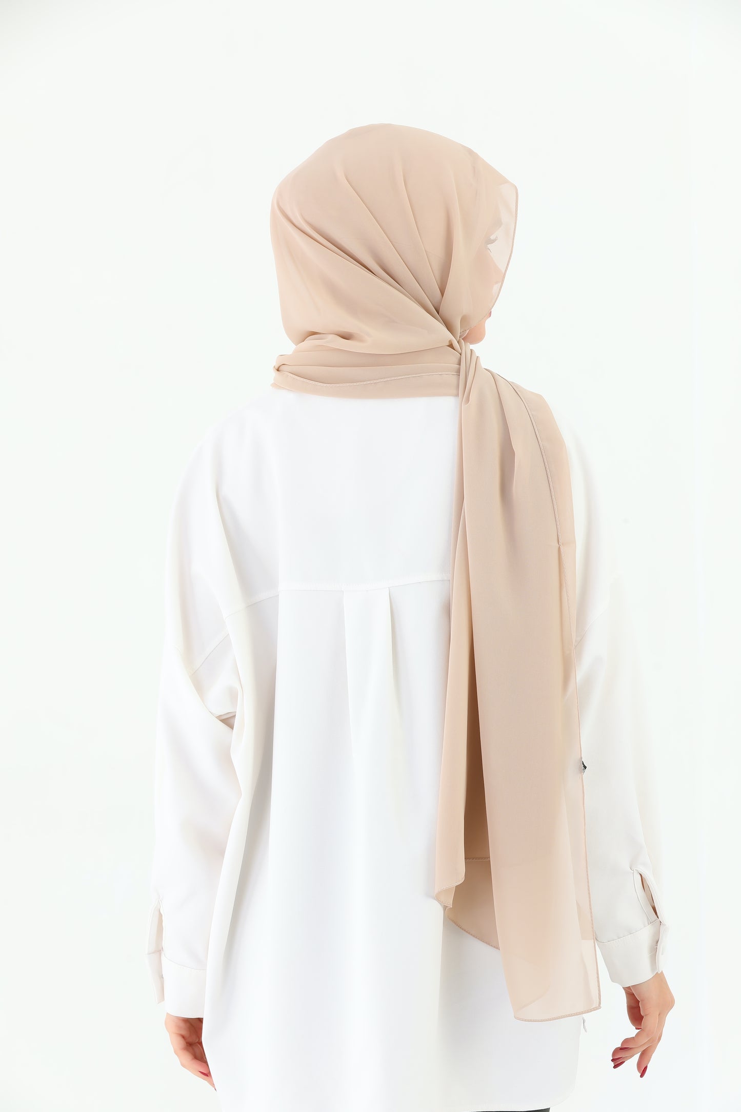 Beige Instant Chiffon Hijab