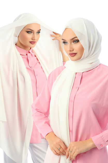 White Practical Medina Silk