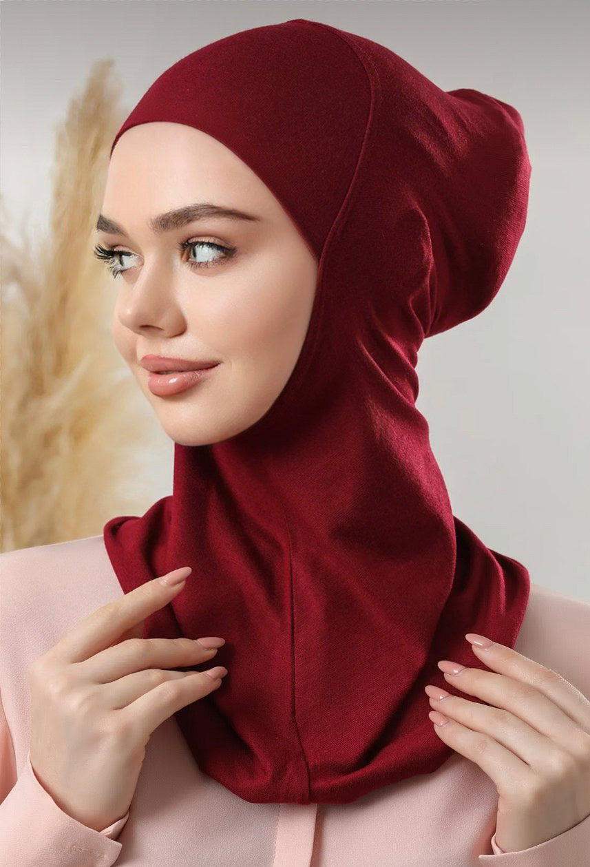 Burgundy Under Scarf-Arm Sleeves-Pins