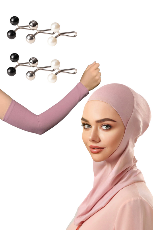 Pink Under Scarf-Arm Sleeves-Pins