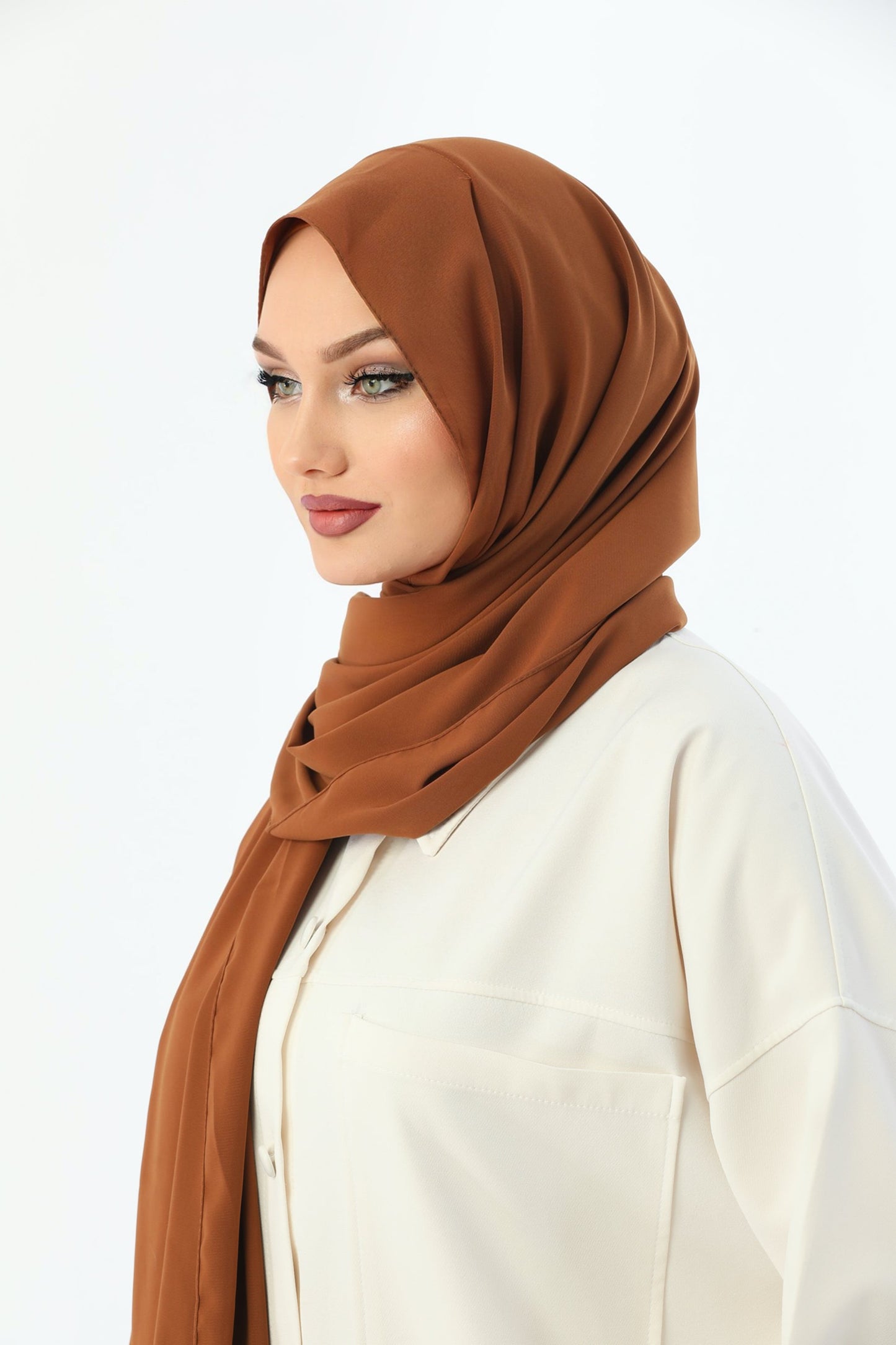 White Practical Medina Silk