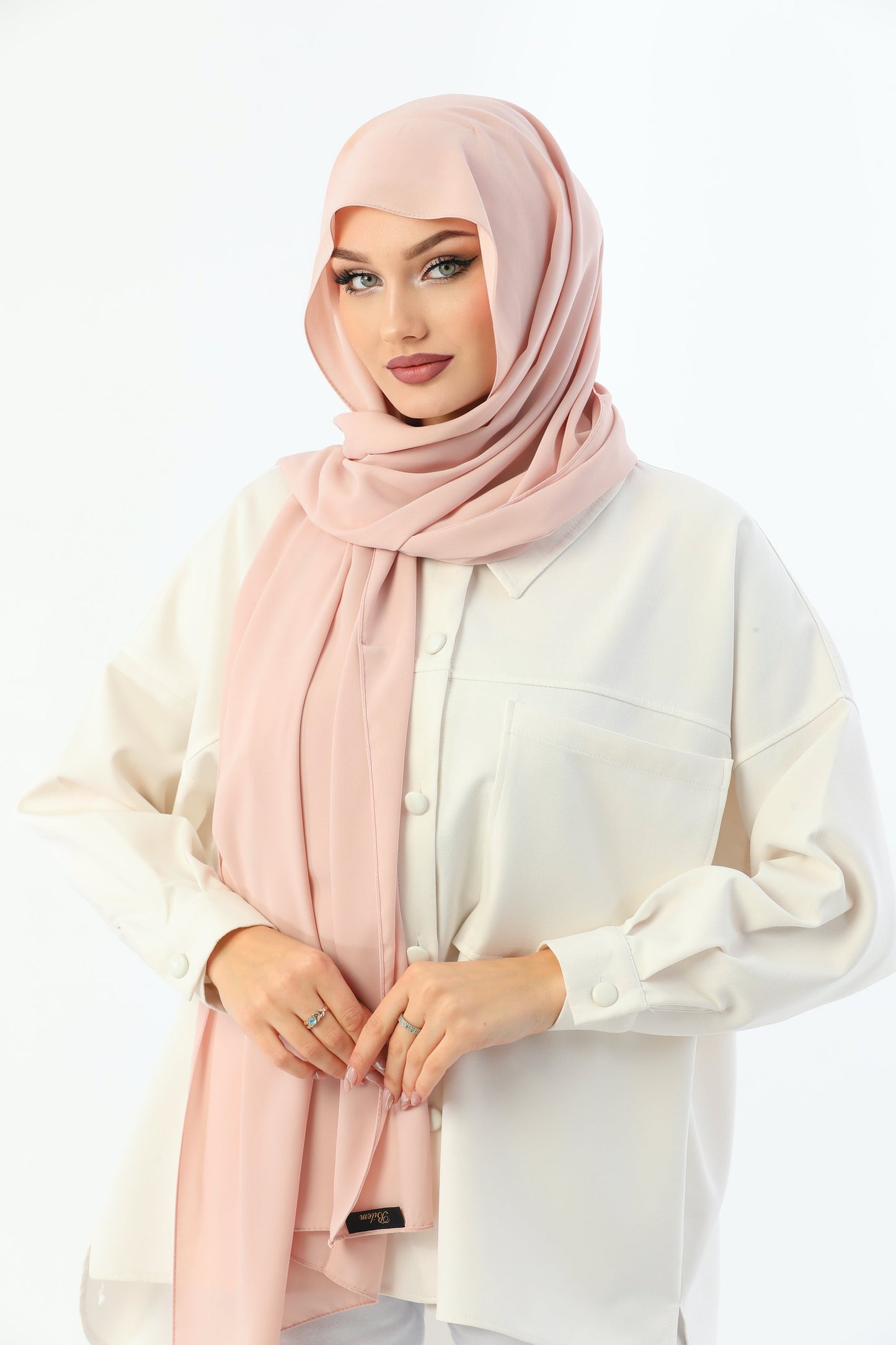 White Practical Medina Silk