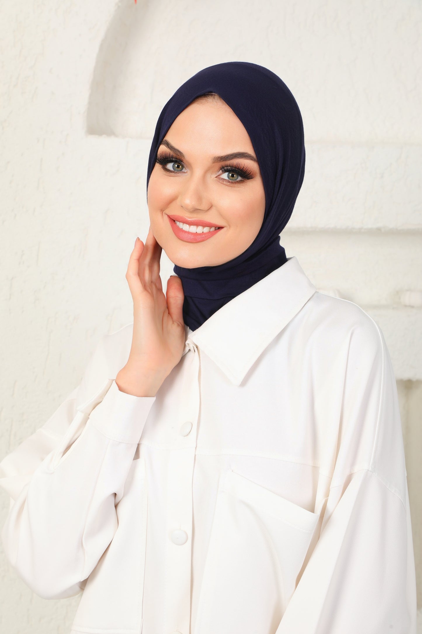 Navy Blue Practical Jersey Hijab