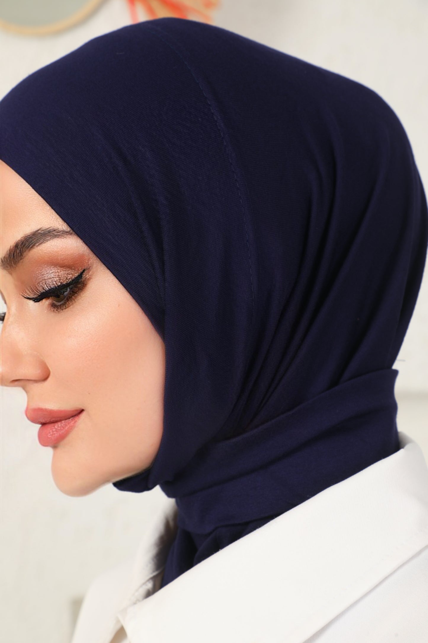 Navy Blue Practical Jersey Hijab