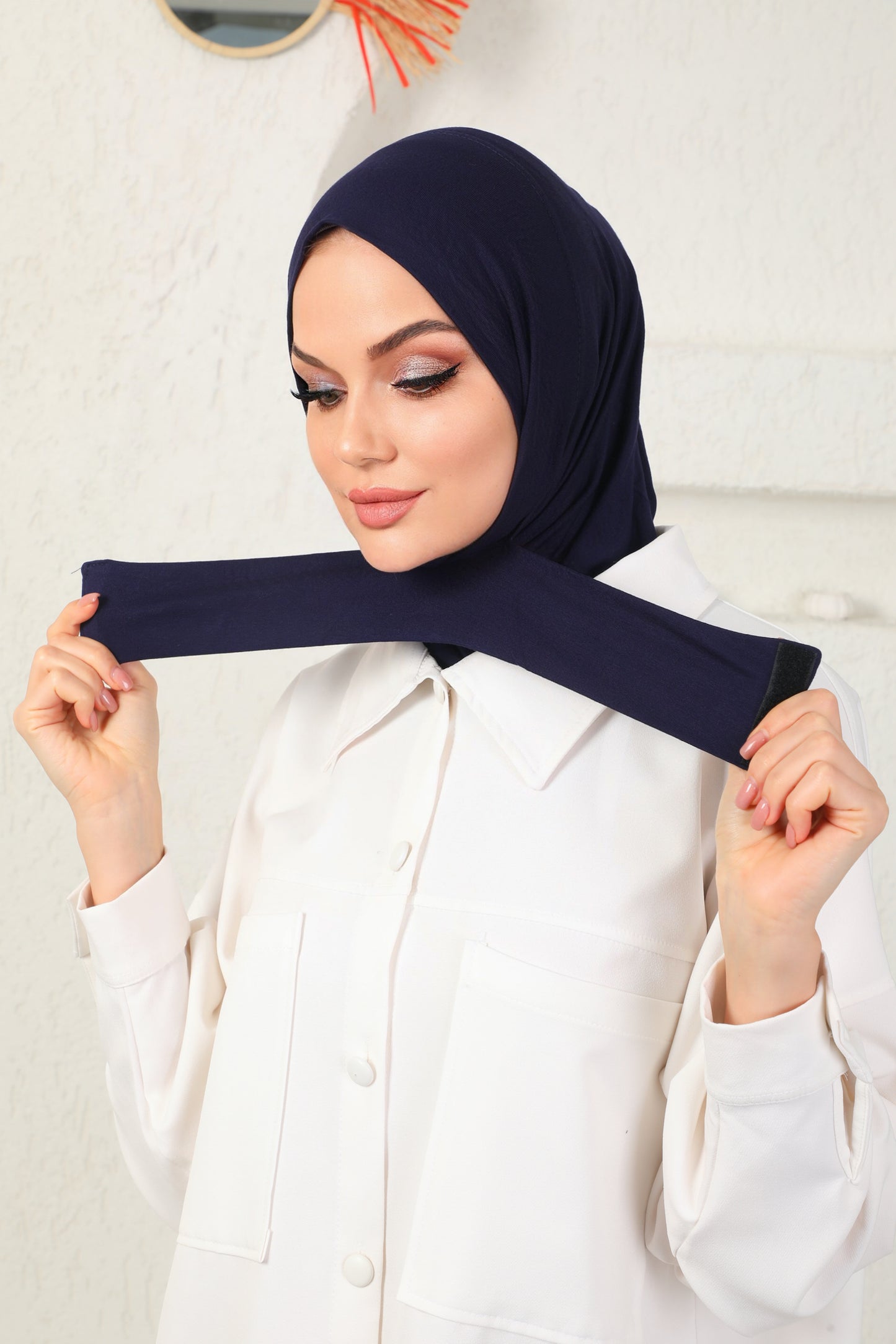 Navy Blue Practical Jersey Hijab