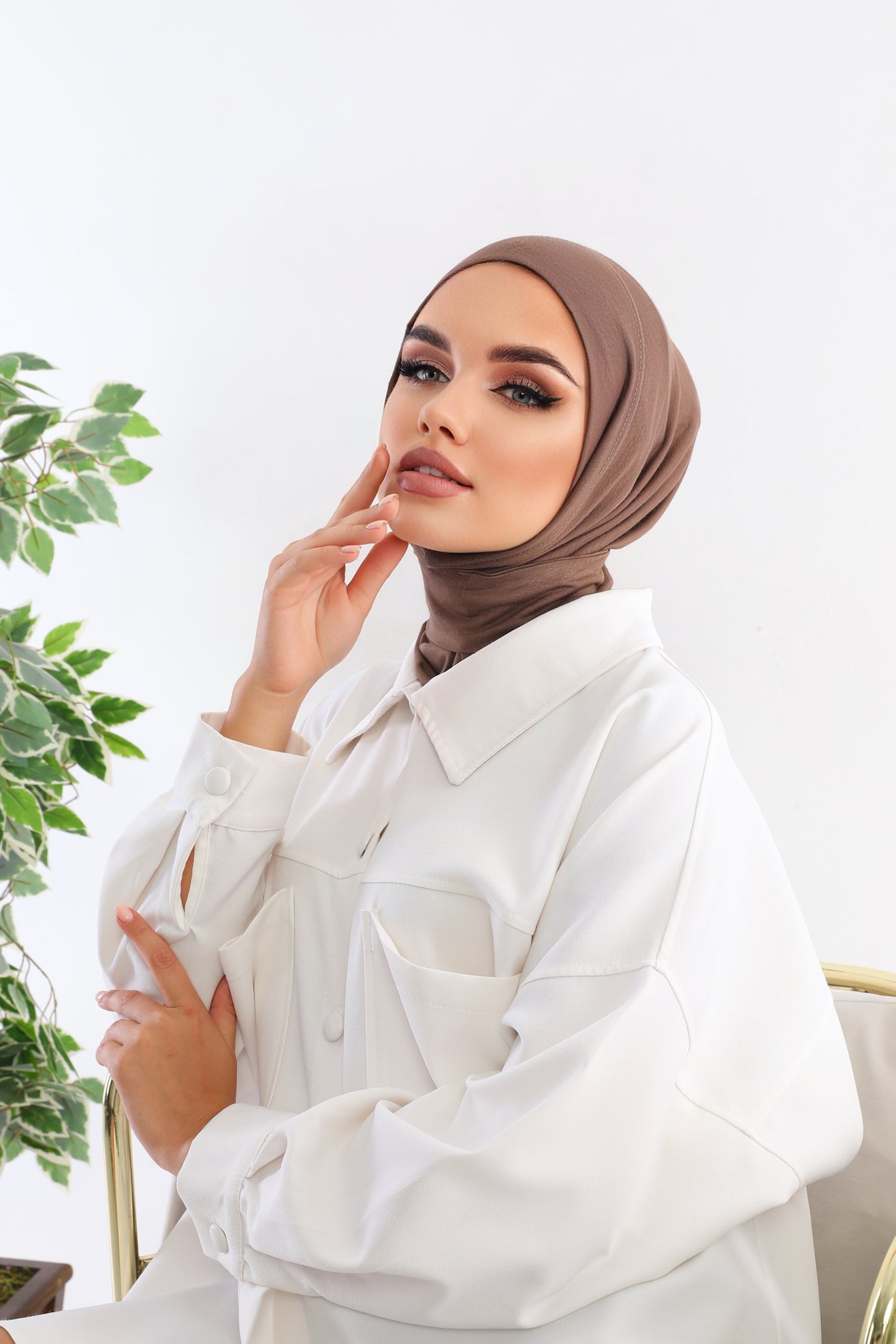 Tree Bark Practical Jersey Hijab