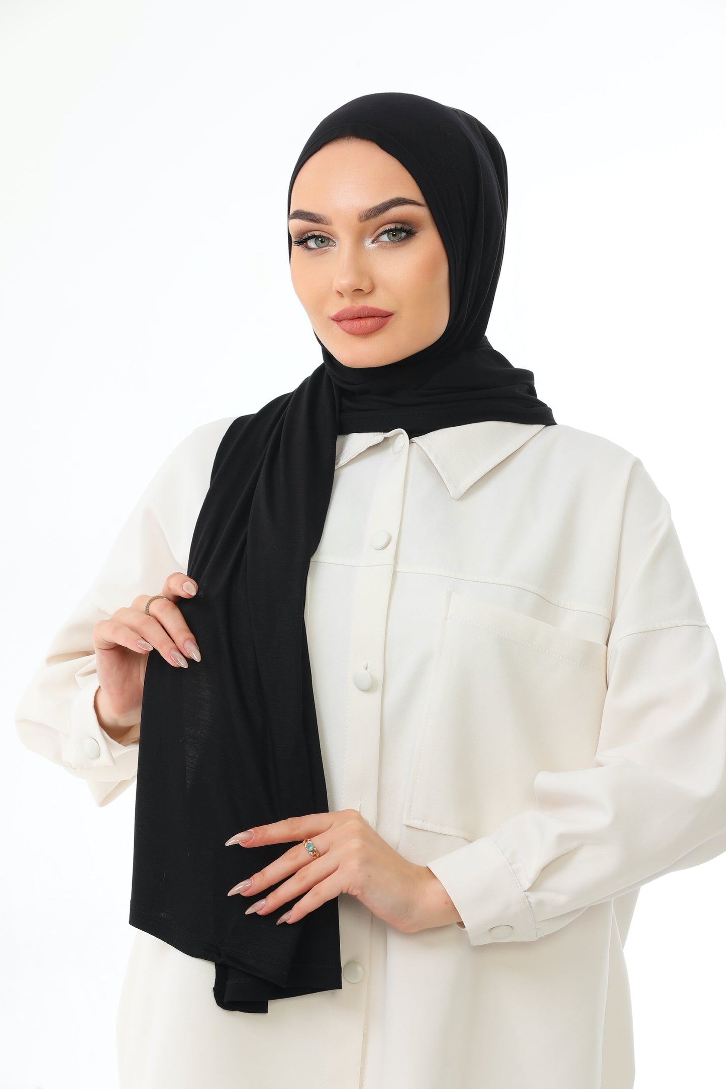 Long Stone Practical Jersey Hijab