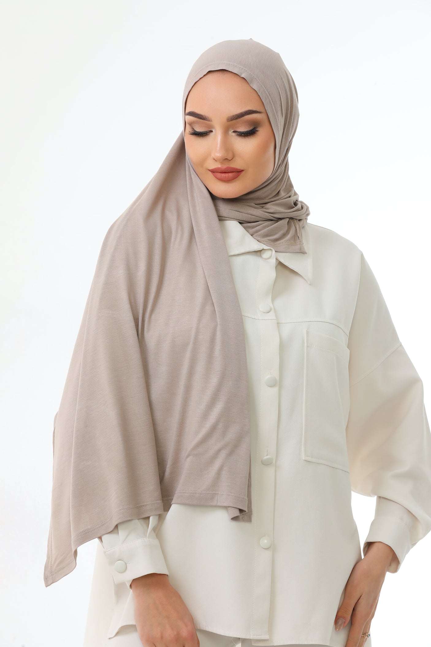 Long Stone Practical Jersey Hijab