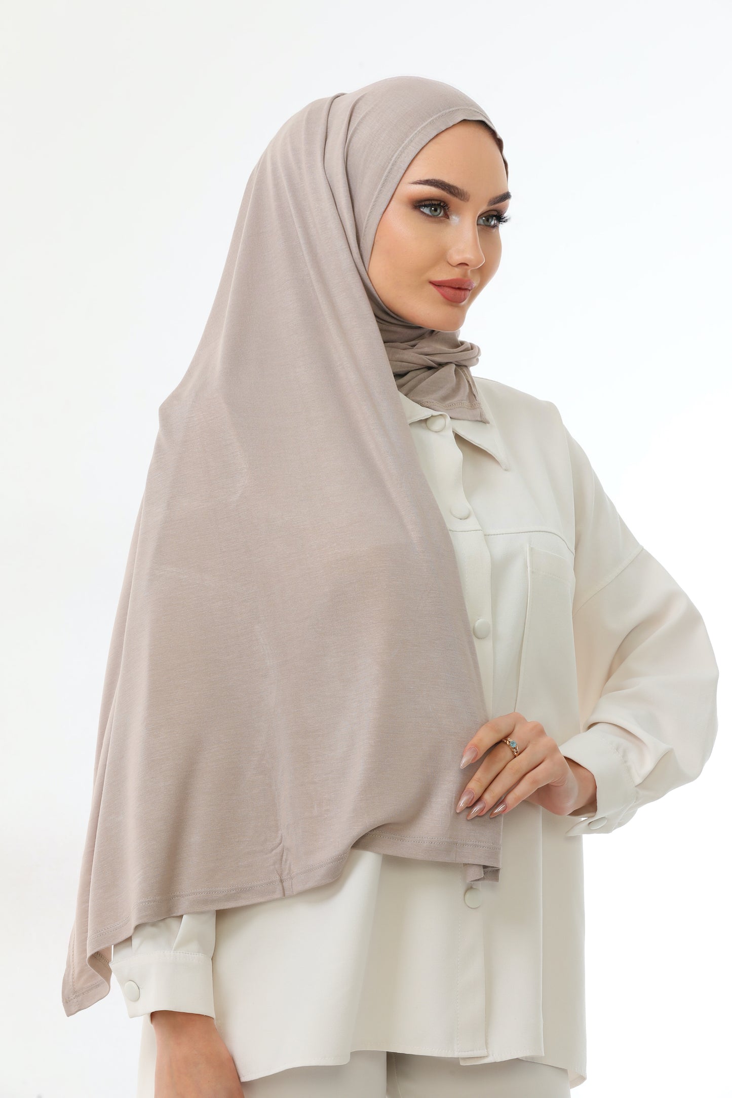 Long Stone Practical Jersey Hijab