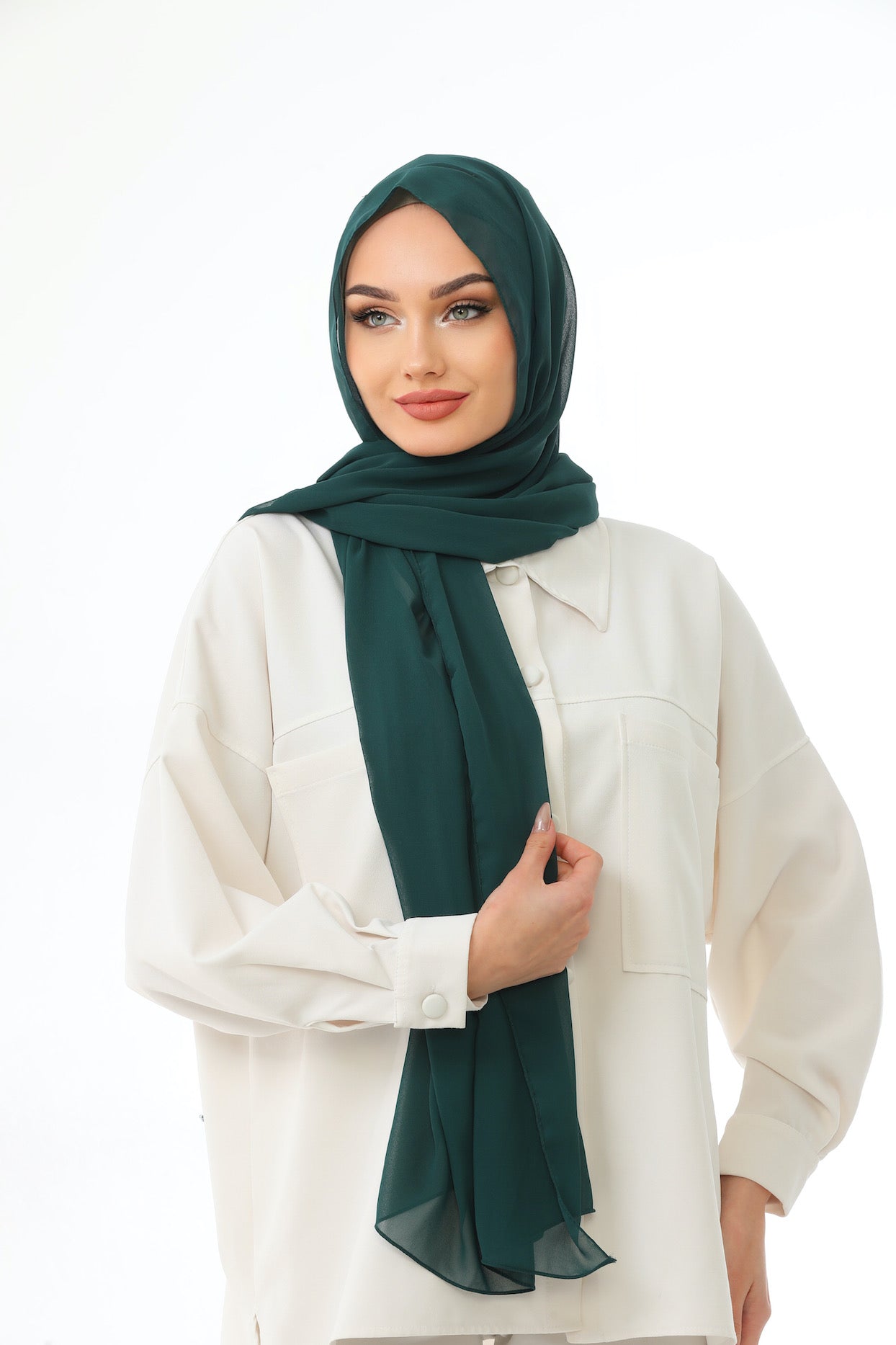 Soft Lila Practical Chiffon Hijab