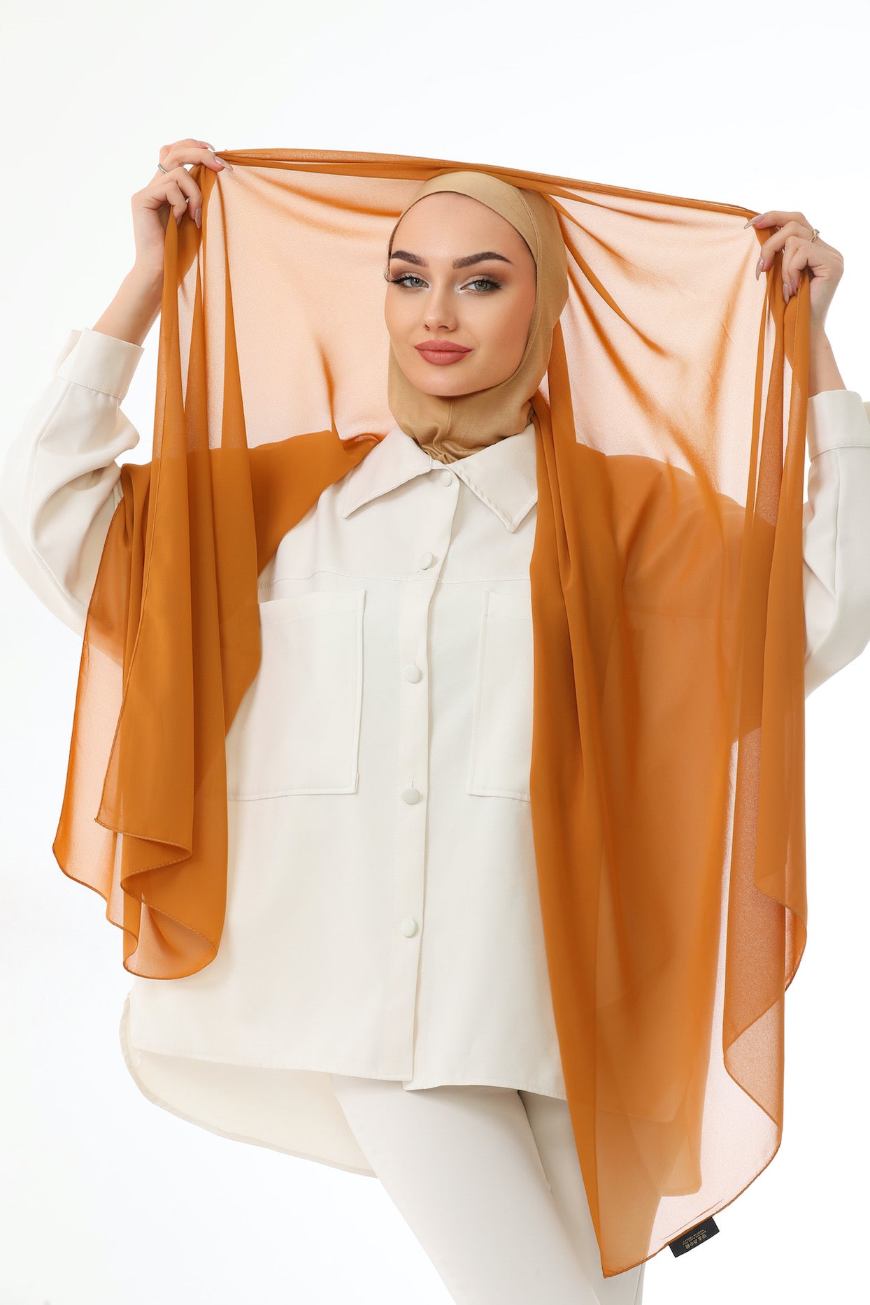 Mustard Practical Chiffon Hijab