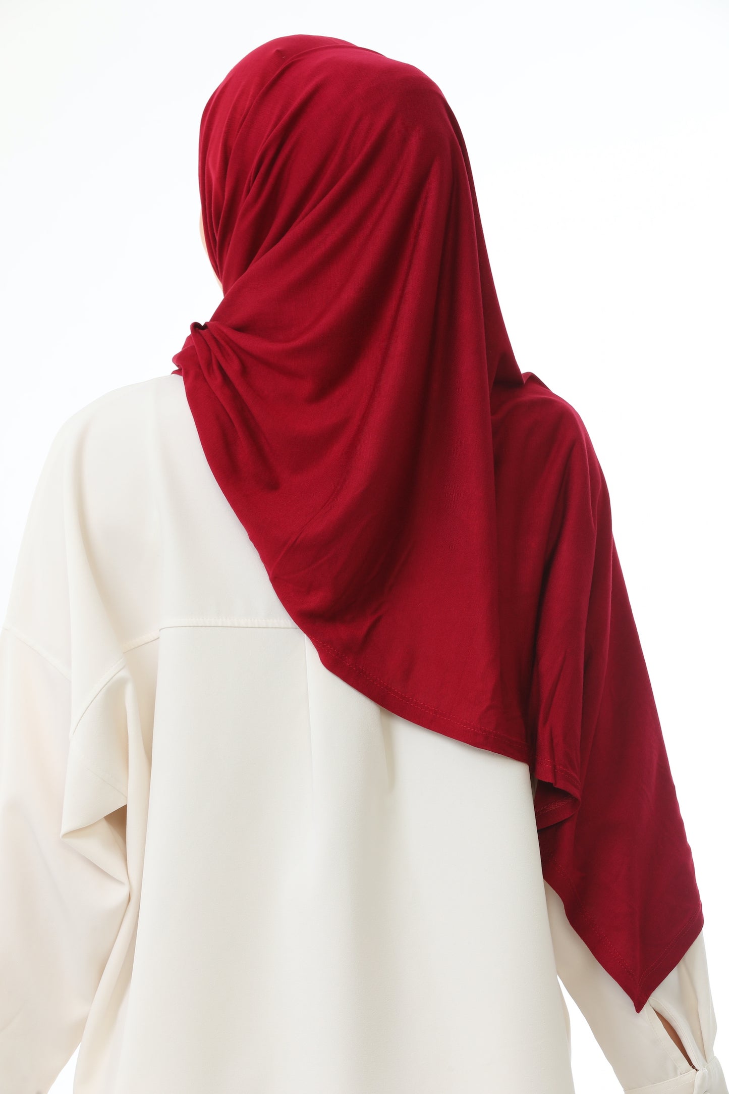 Long Red Practical Jersey Hijab