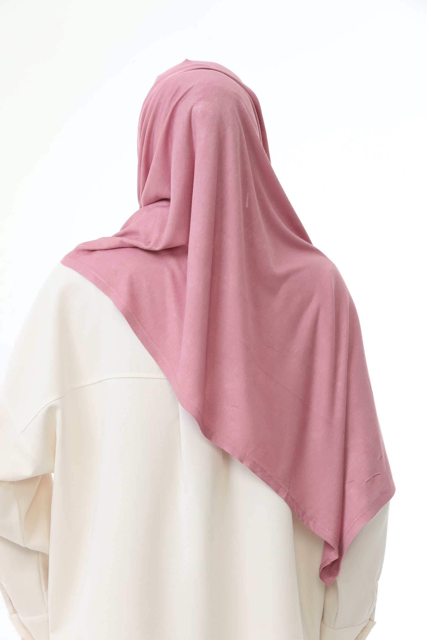 Long Pink Practical Jersey Hijab