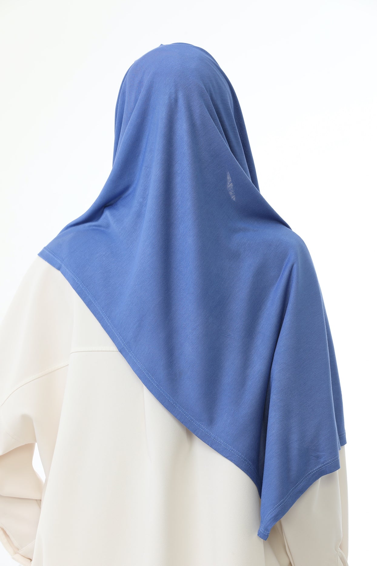 Long Blue Instant Jersey Hijab