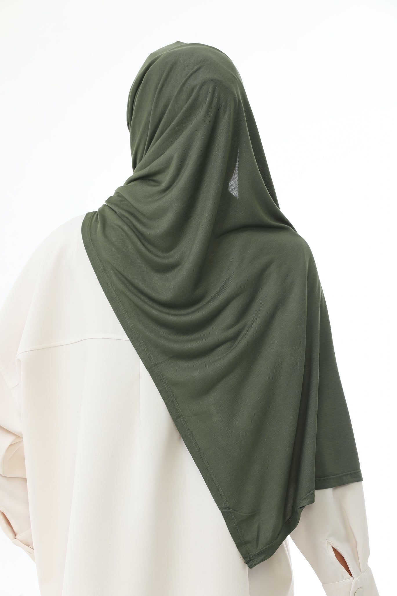 Long Green Instant Jersey Hijab