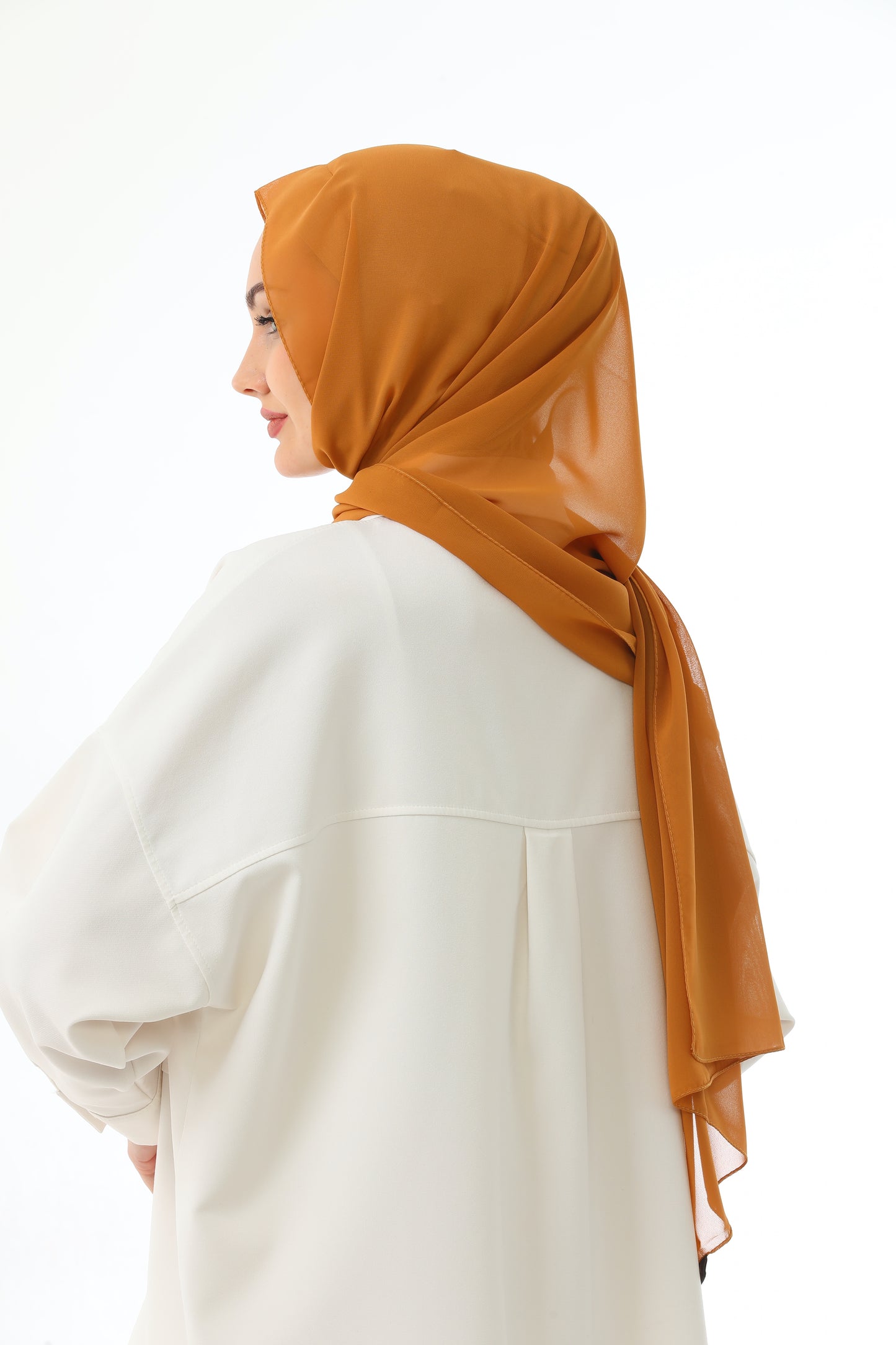 Mustard Practical Chiffon Hijab