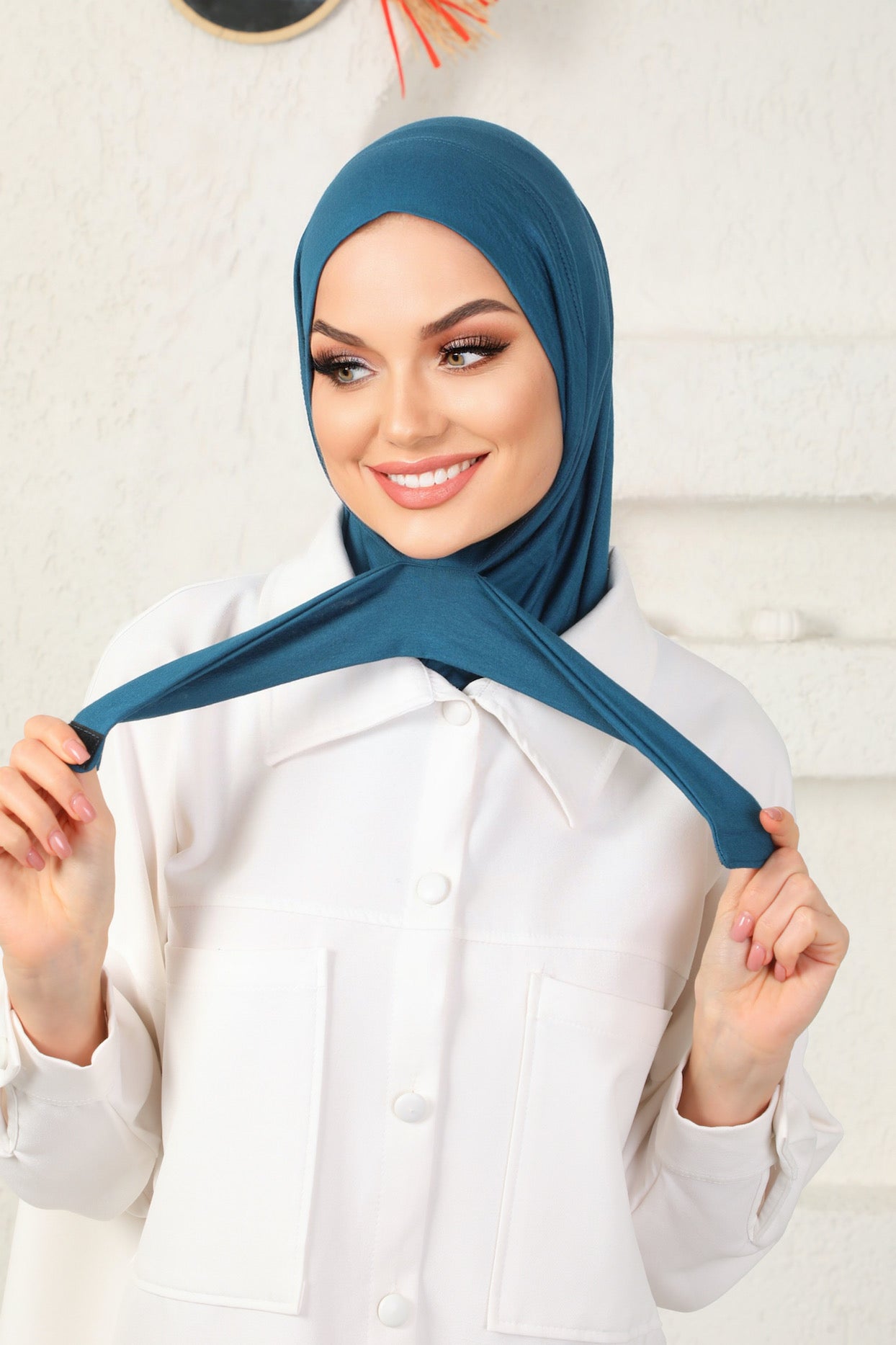 Turquoise Practical Jersey Hijab