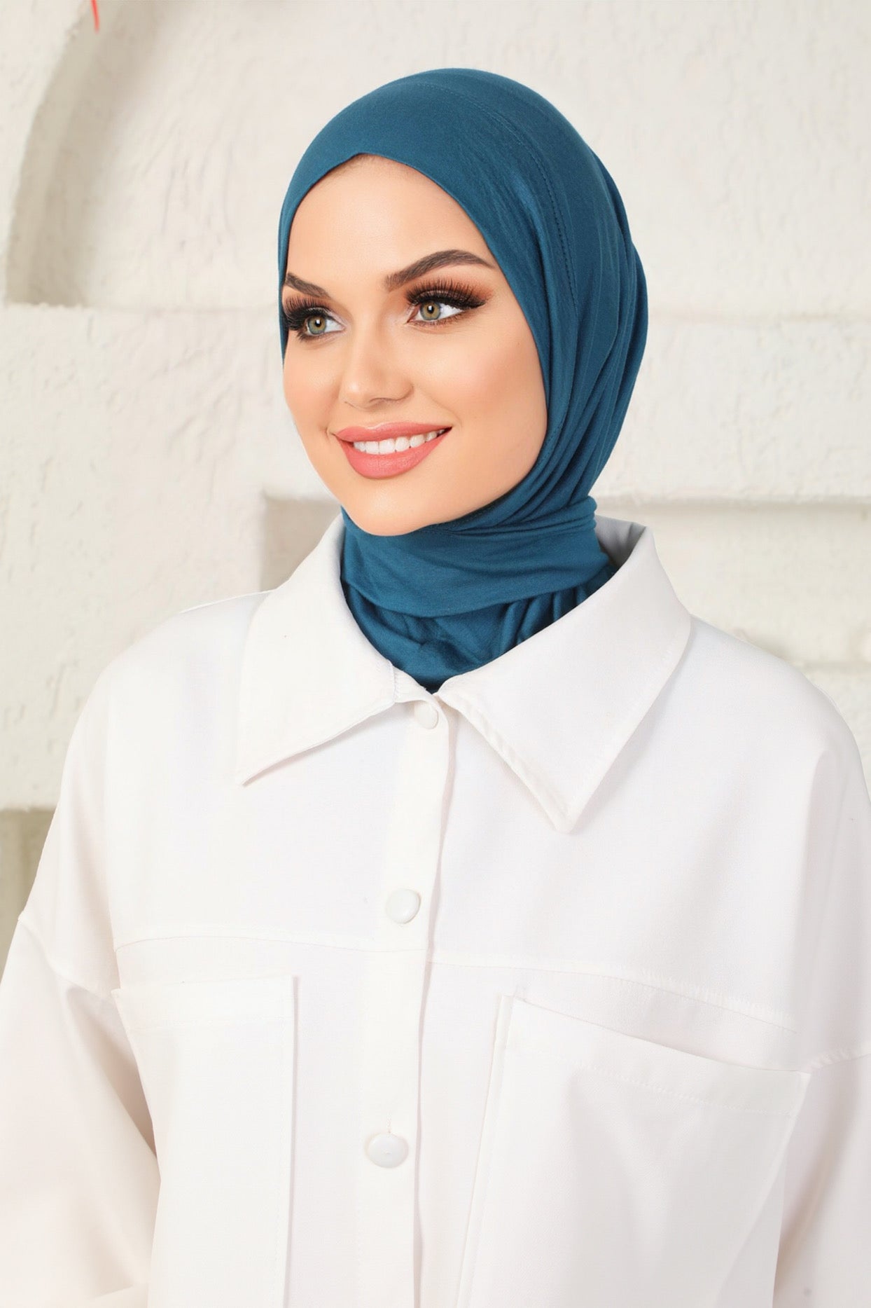 Turquoise Practical Jersey Hijab