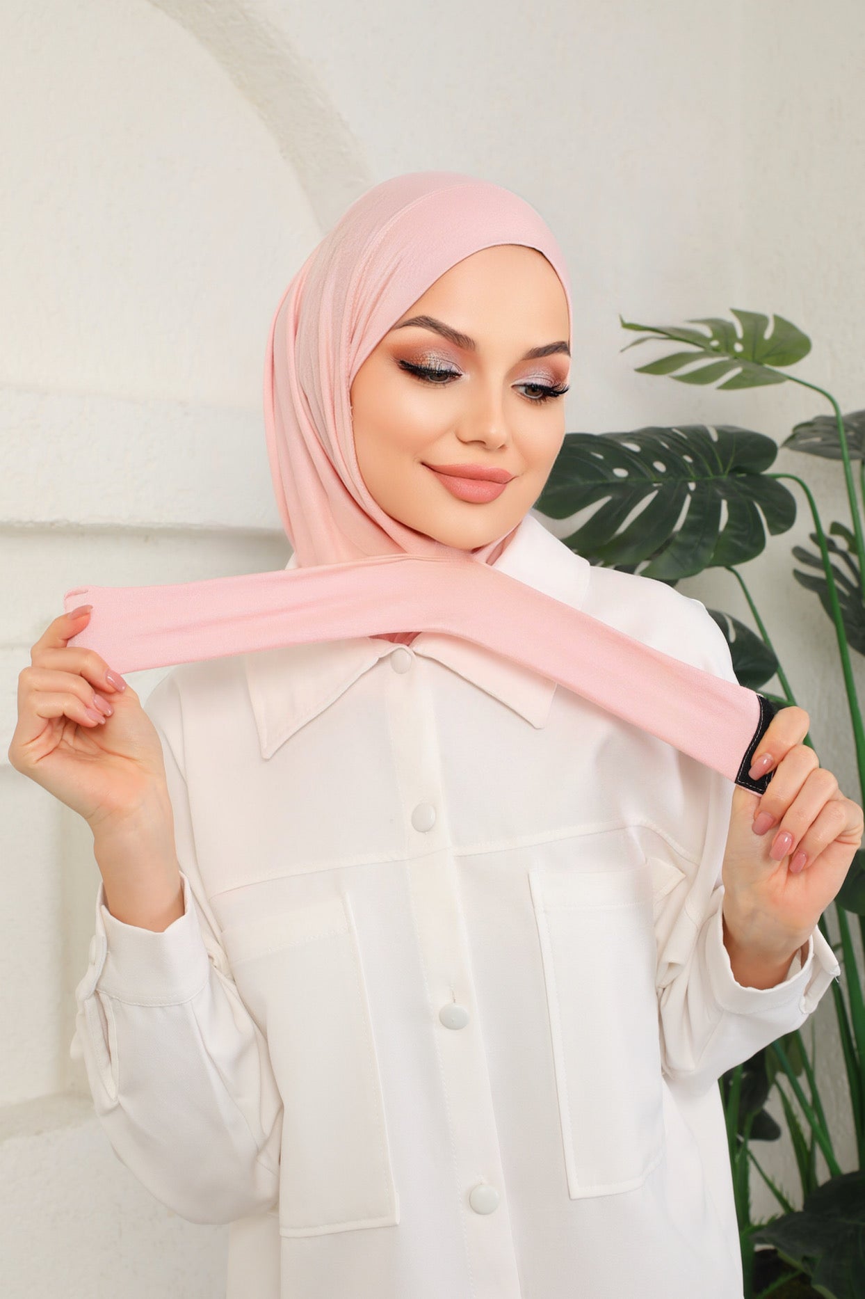 Light Pink Instant Jersey Hijab