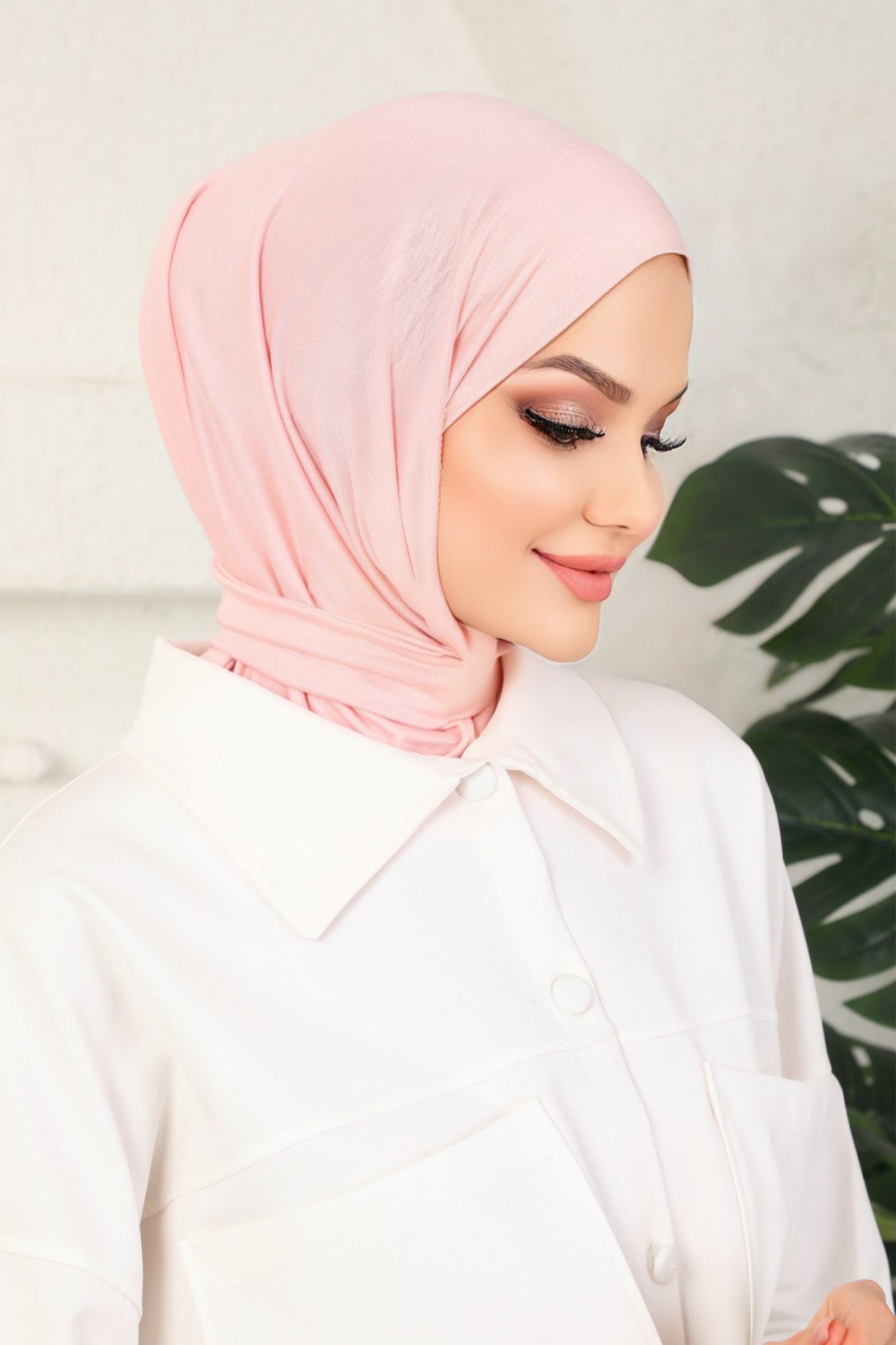 Light Pink Instant Jersey Hijab