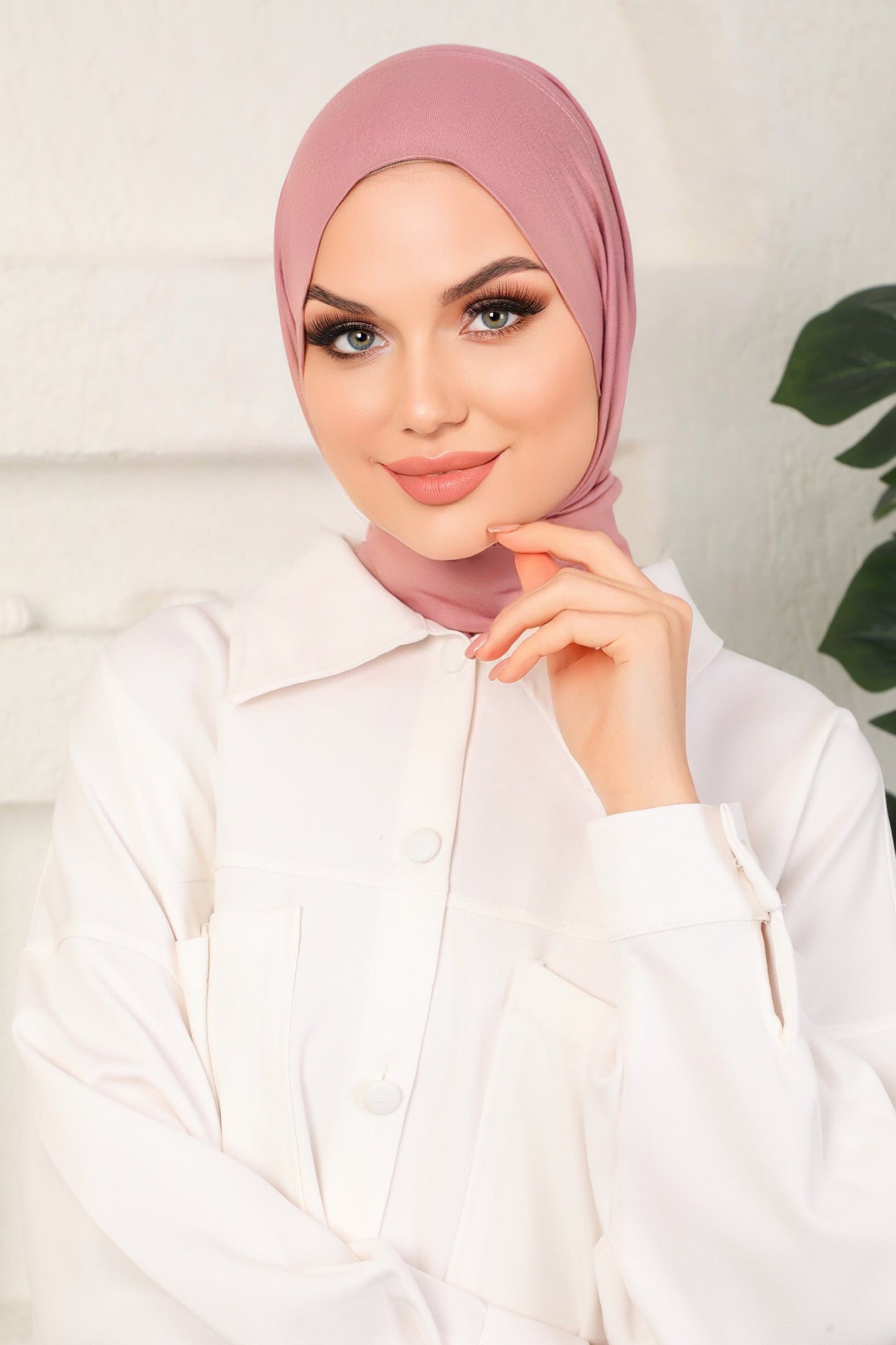 Pink Practical Jersey Hijab