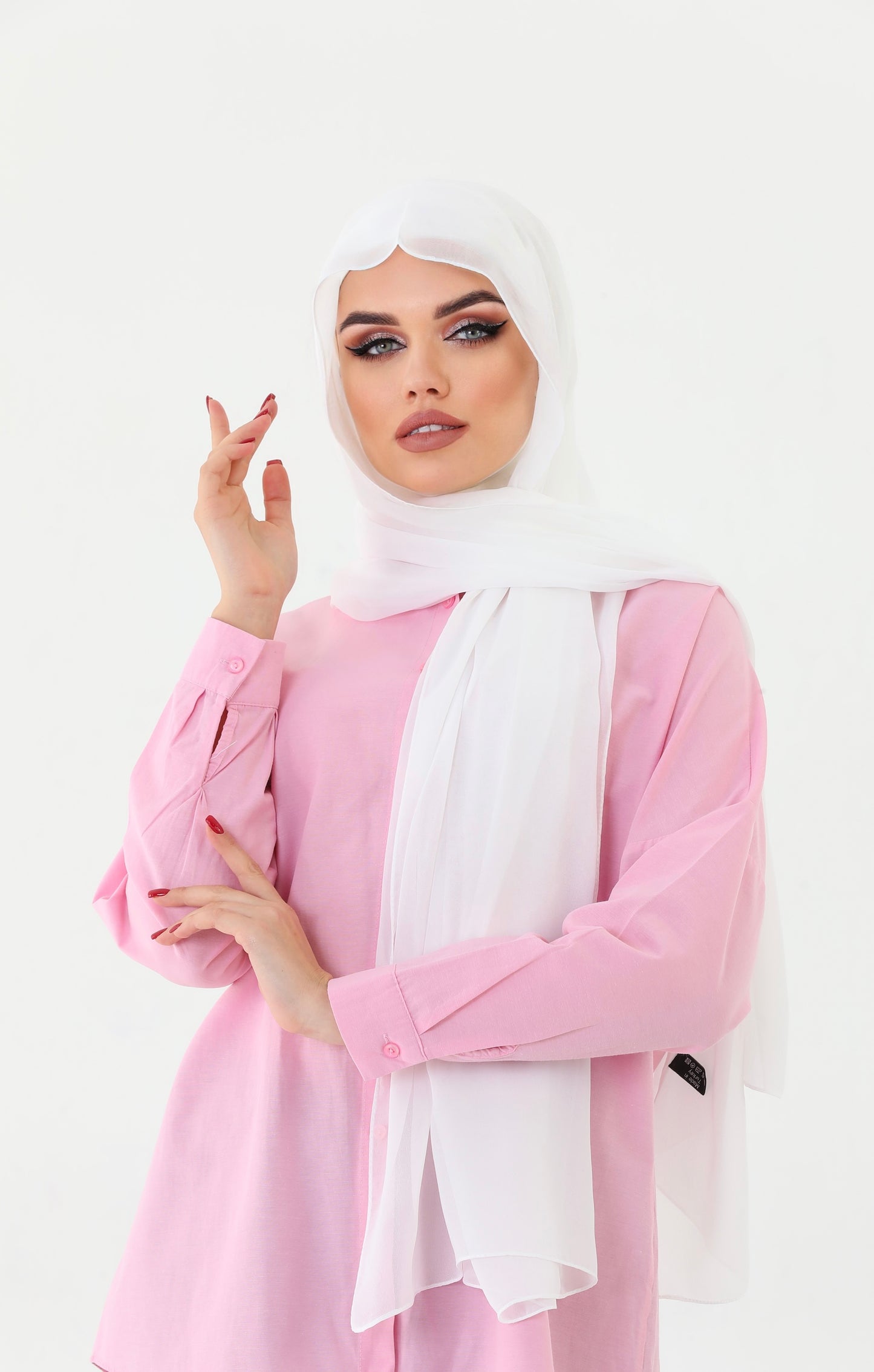 Off White Color Practical Chiffon Hijab