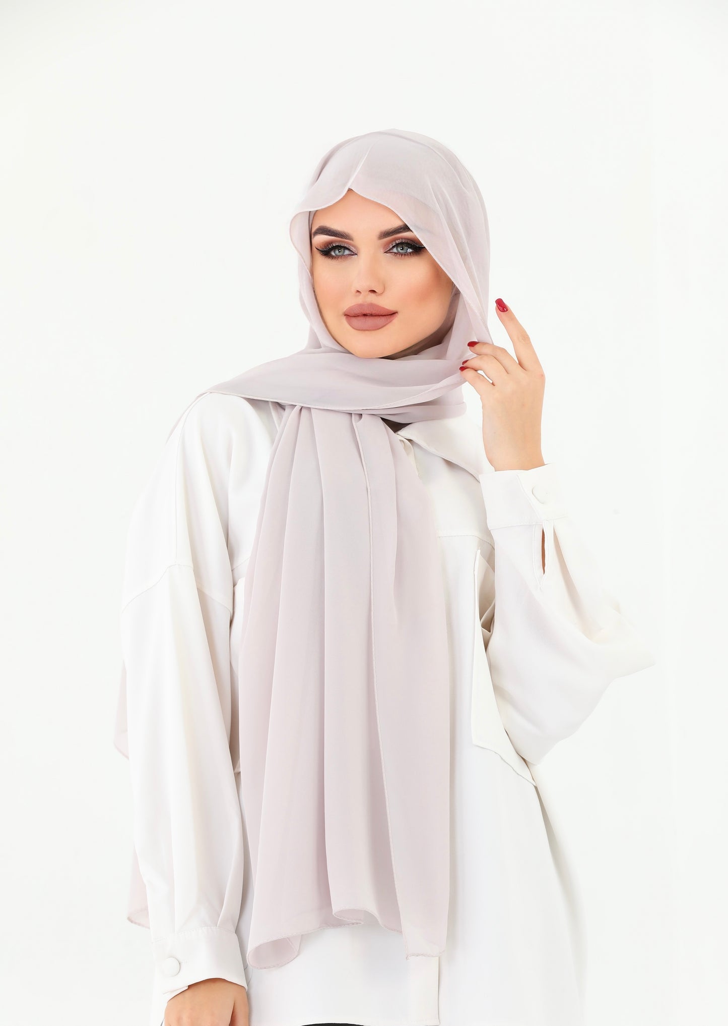 Soft Lila Practical Chiffon Hijab