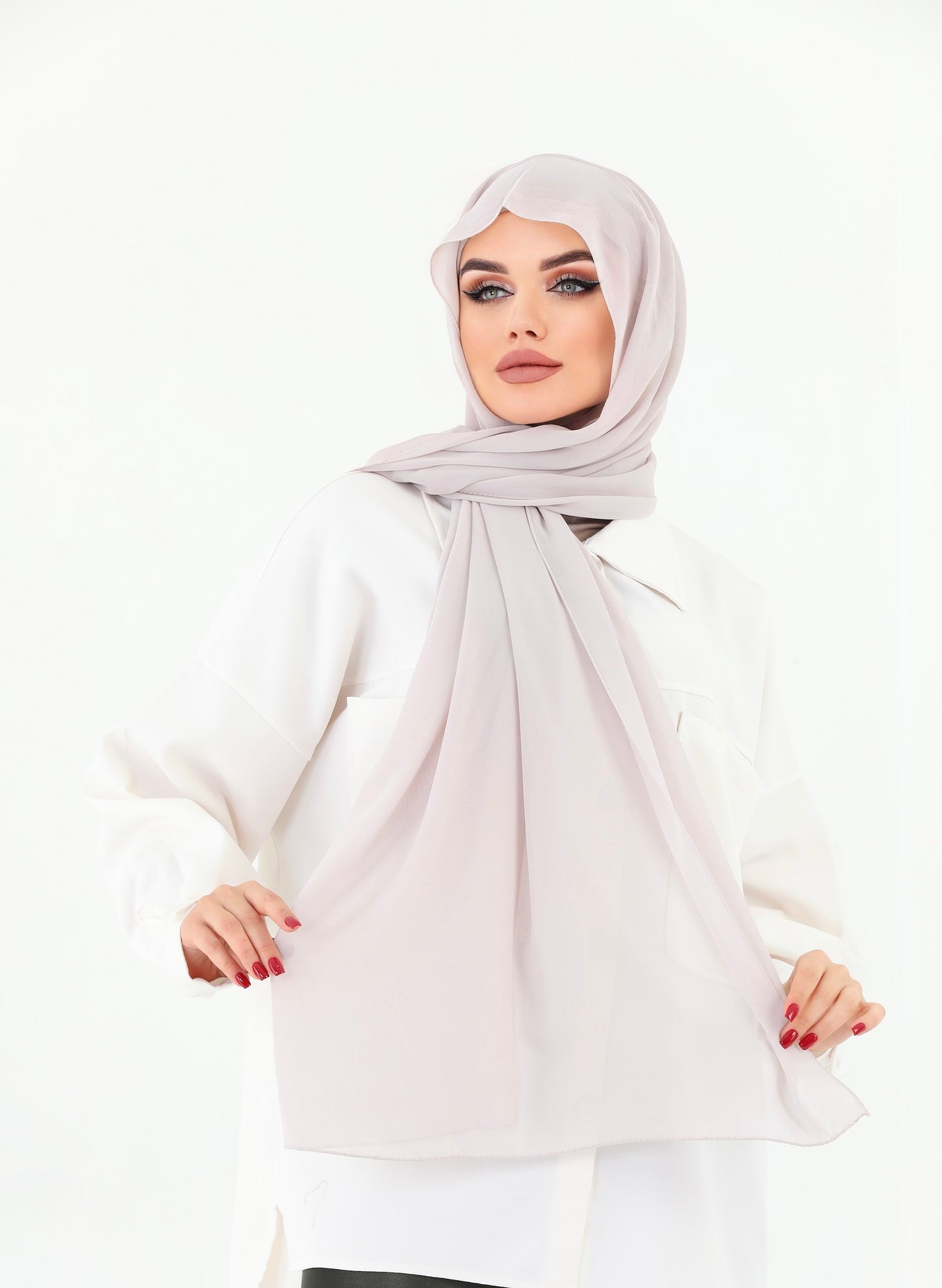 Lilac Color Instant Chiffon Hijab