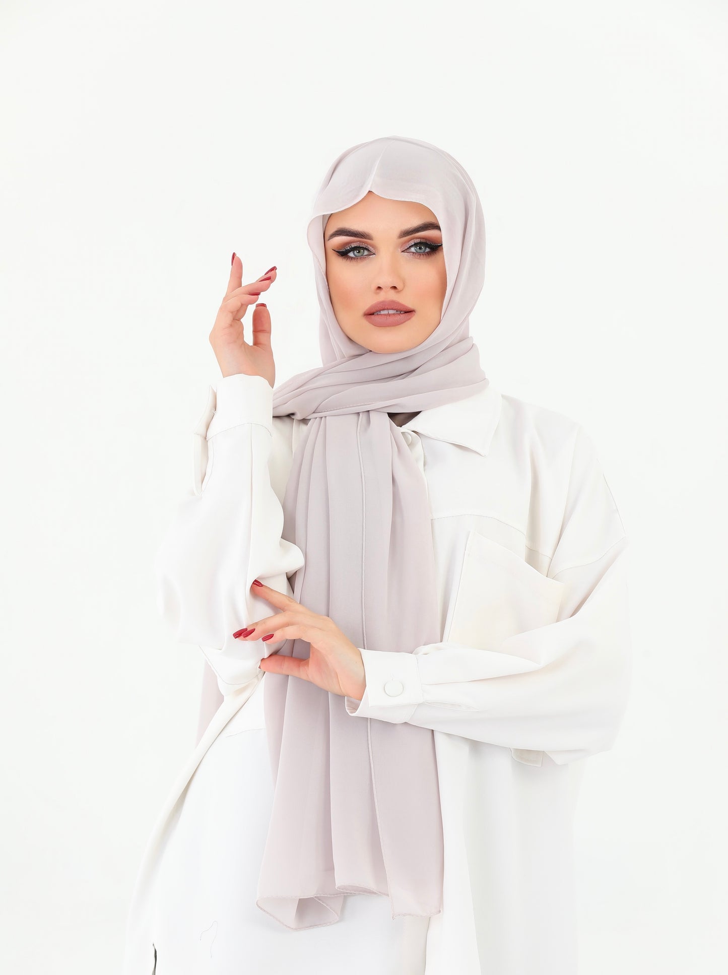 Soft Lila Practical Chiffon Hijab