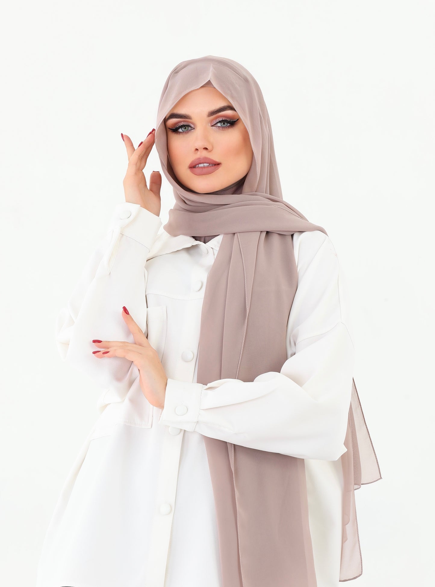 Lilac Color Instant Chiffon Hijab