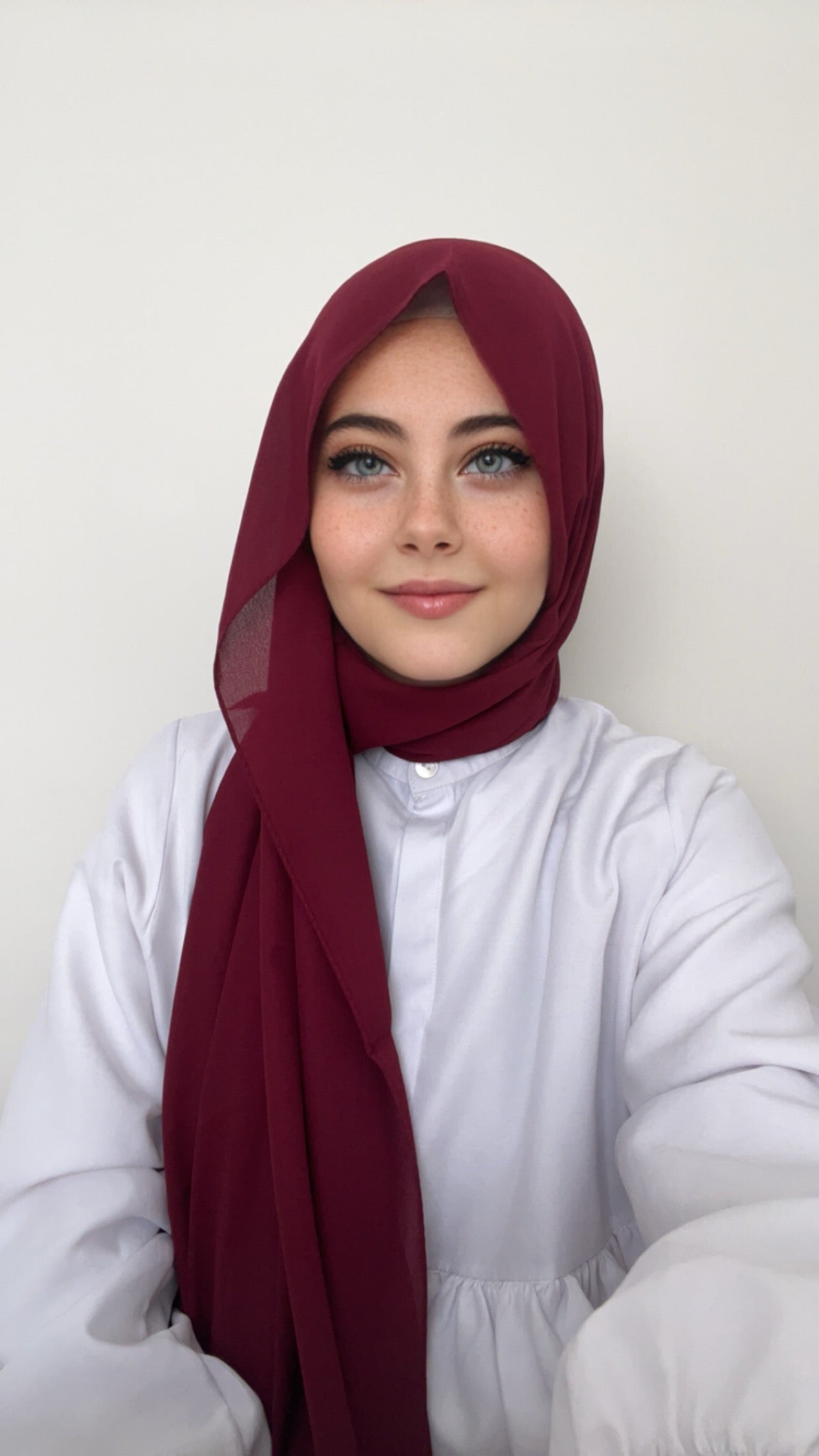 Practical Crepe Hijab- Burgundy