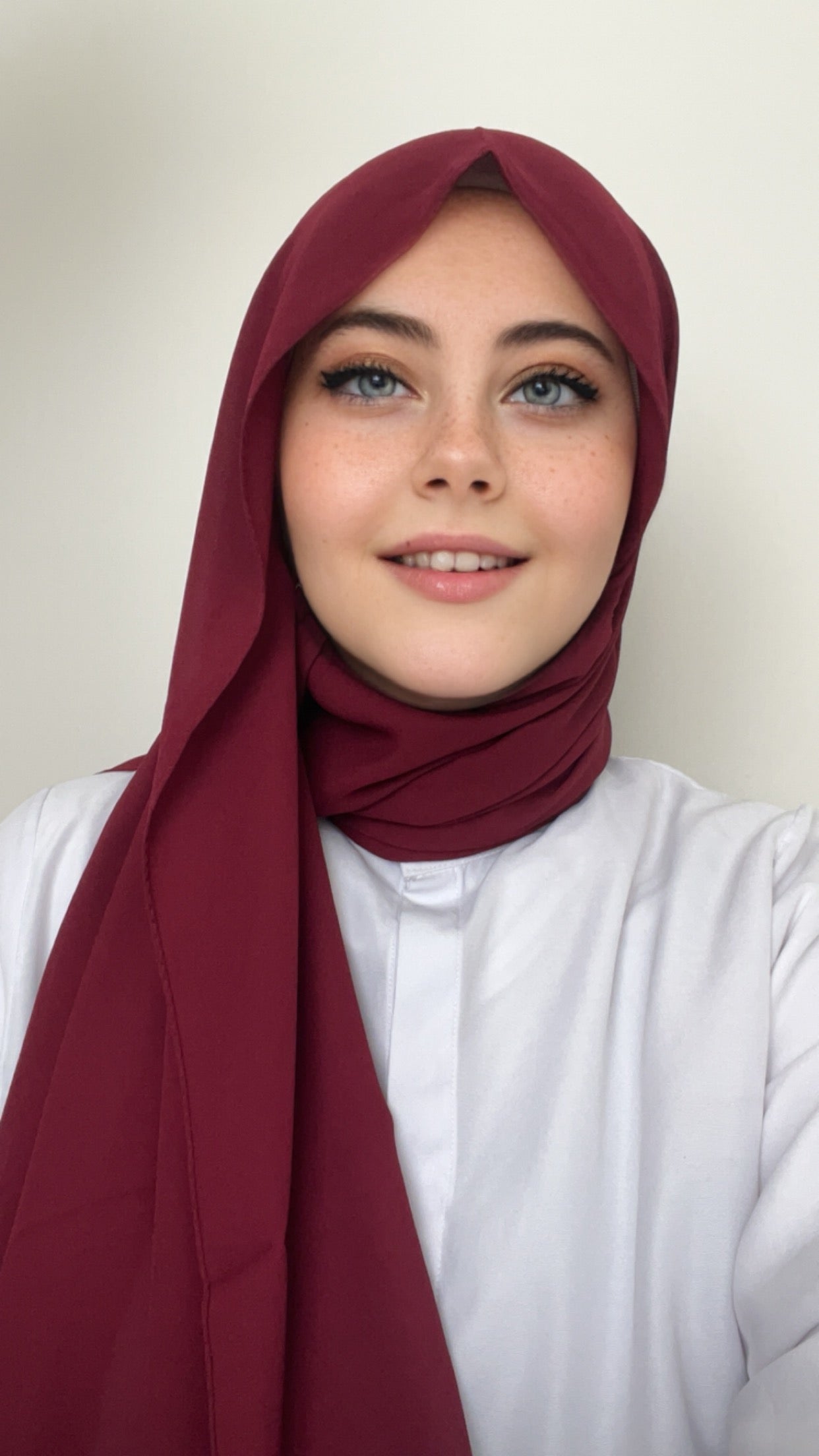 Practical Crepe Hijab- Burgundy