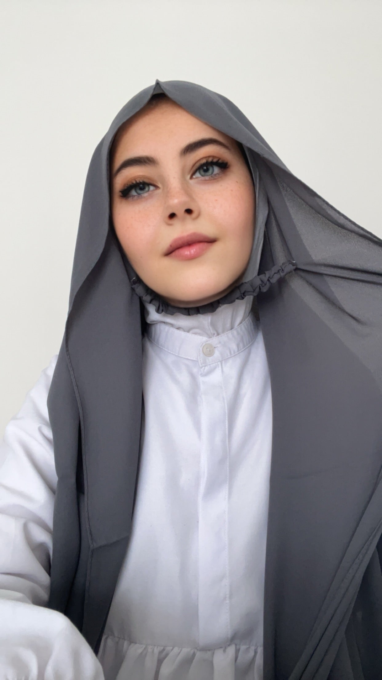 Practical Crepe Hijab- Antrasit