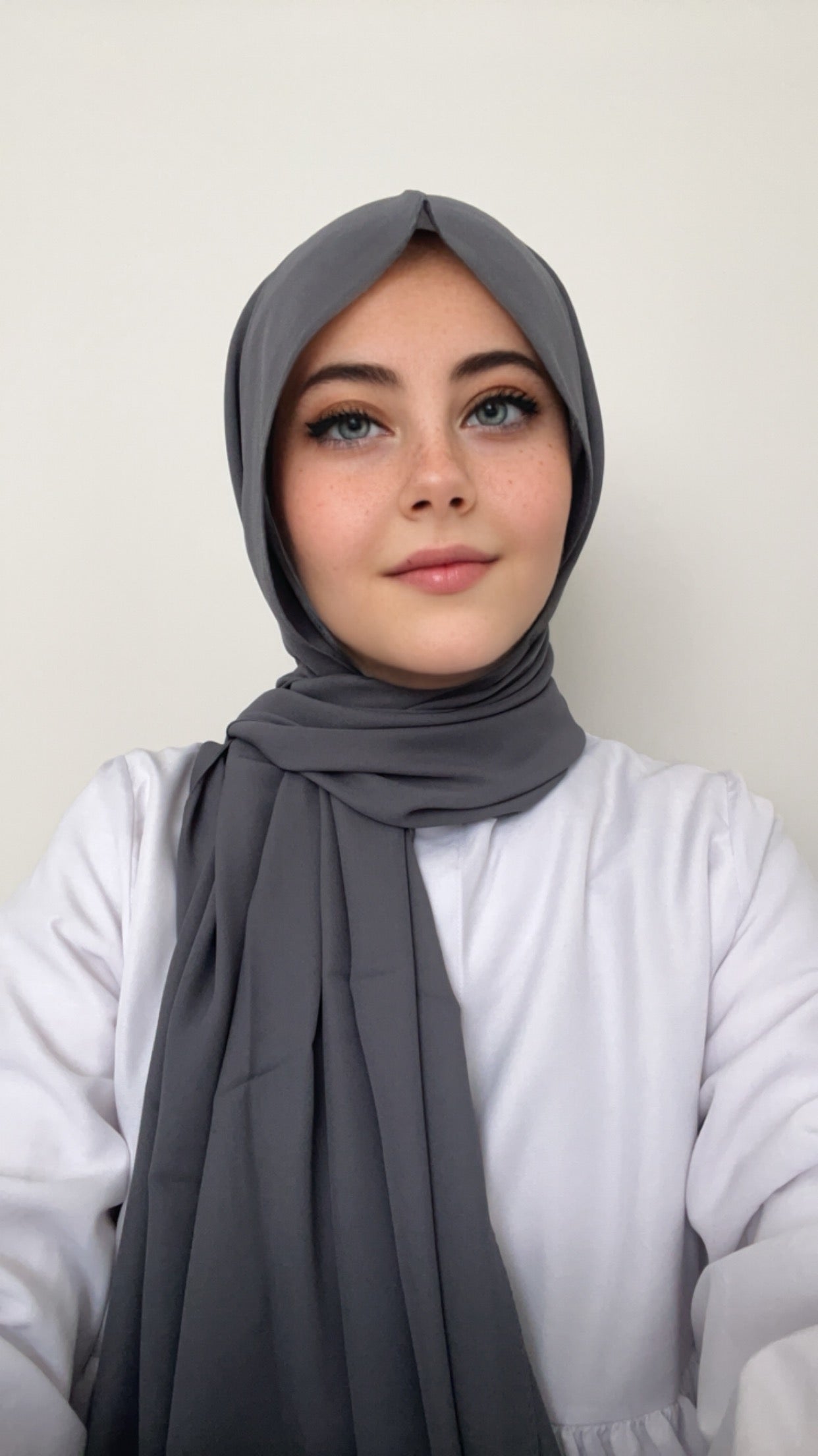 Practical Crepe Hijab- Antrasit