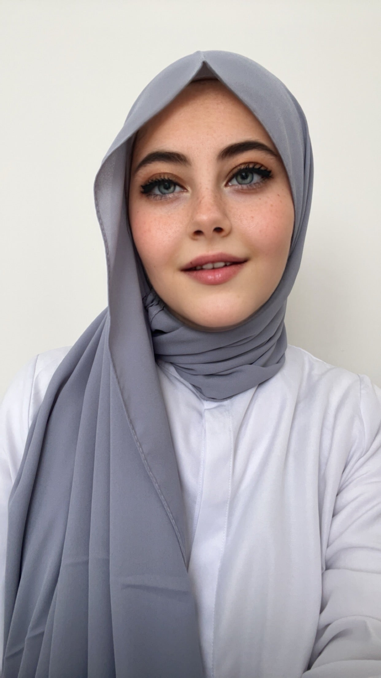 Practical Crepe Hijab-Light Grey