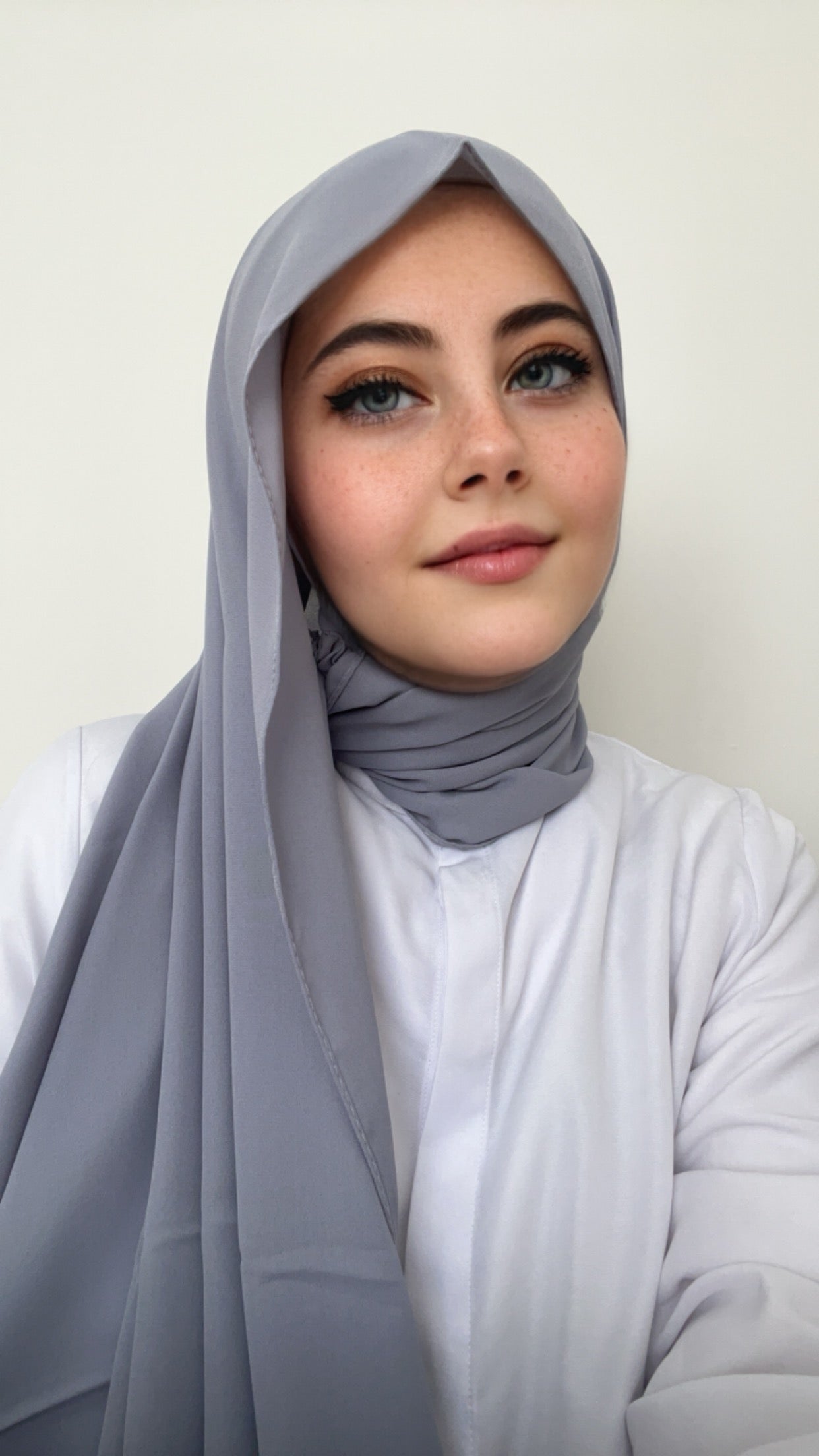 Practical Crepe Hijab-Light Grey