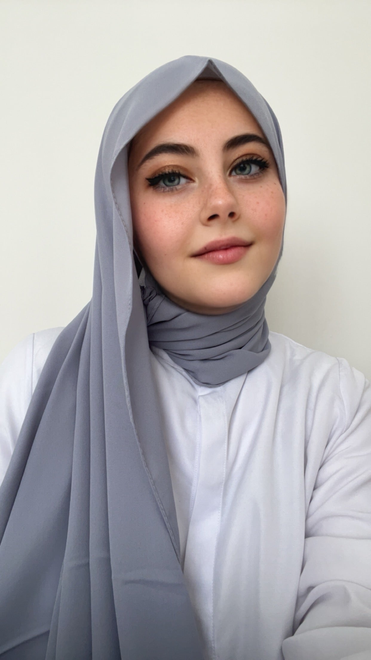 Practical Crepe Hijab-Light Grey