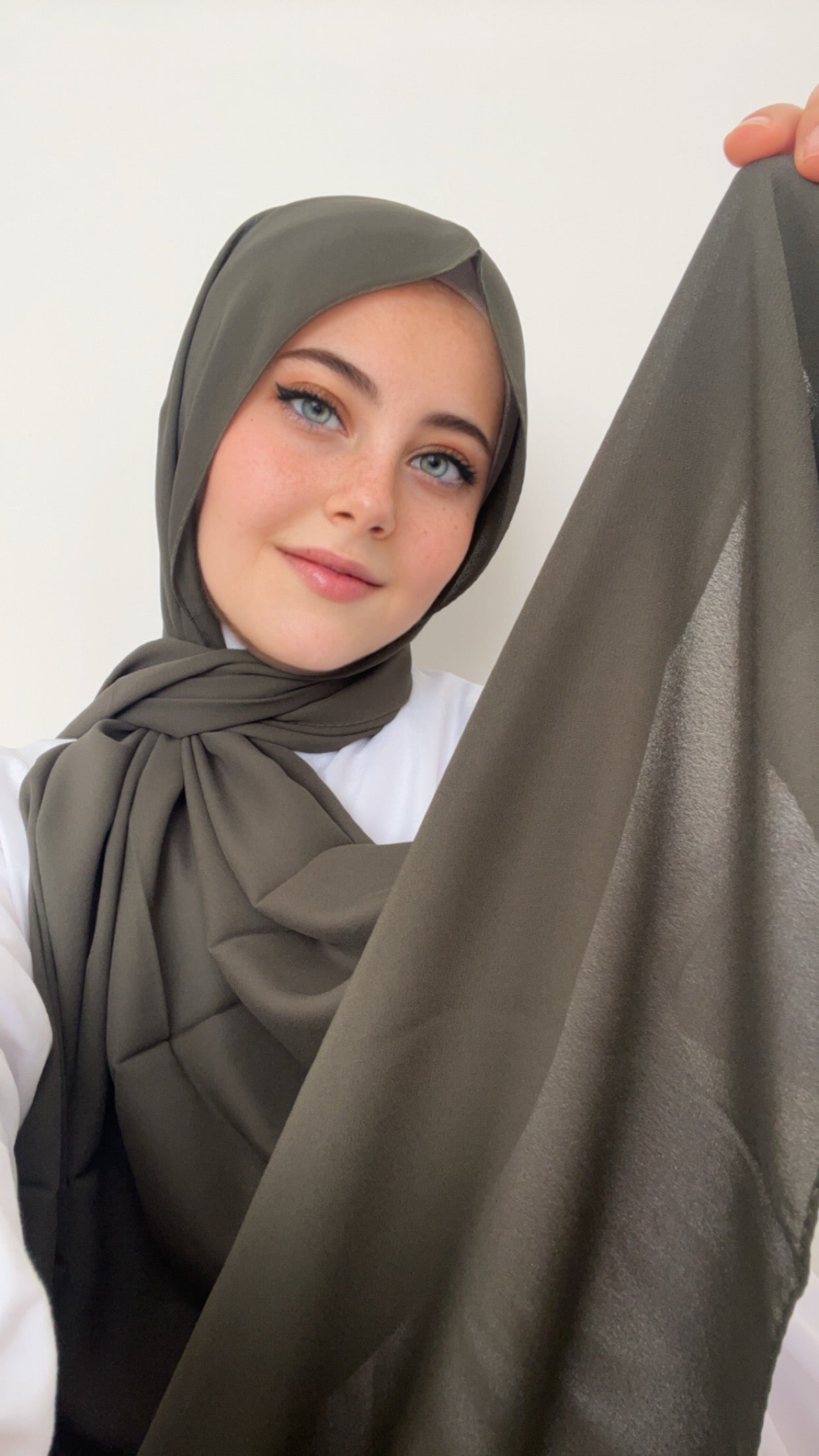 Practical Crepe Hijab- Khaki