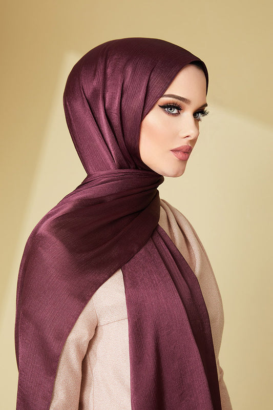 Janjan Chiffon Shawl Burgundy