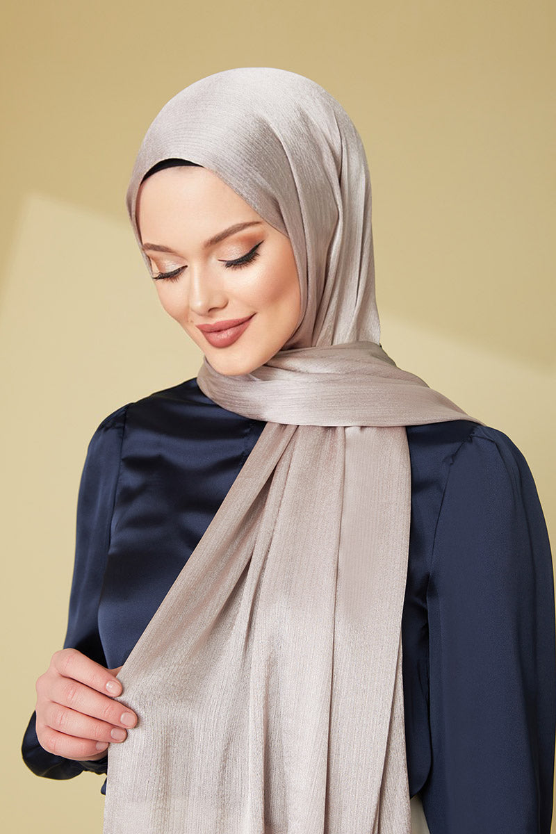 Janjan Chiffon Shawl Dark Beige