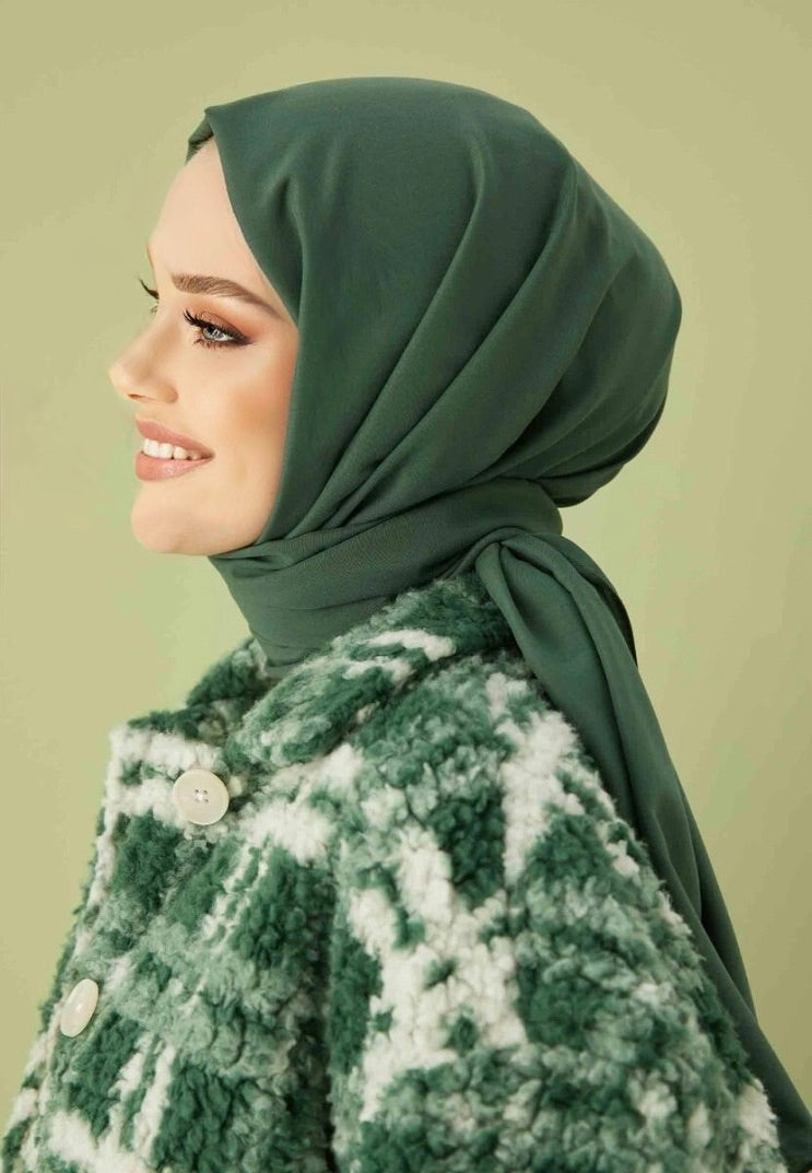 Cotton Crash Scarves-Emerald