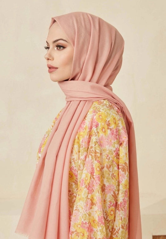 Soft Cotton Scarves - Light Pink