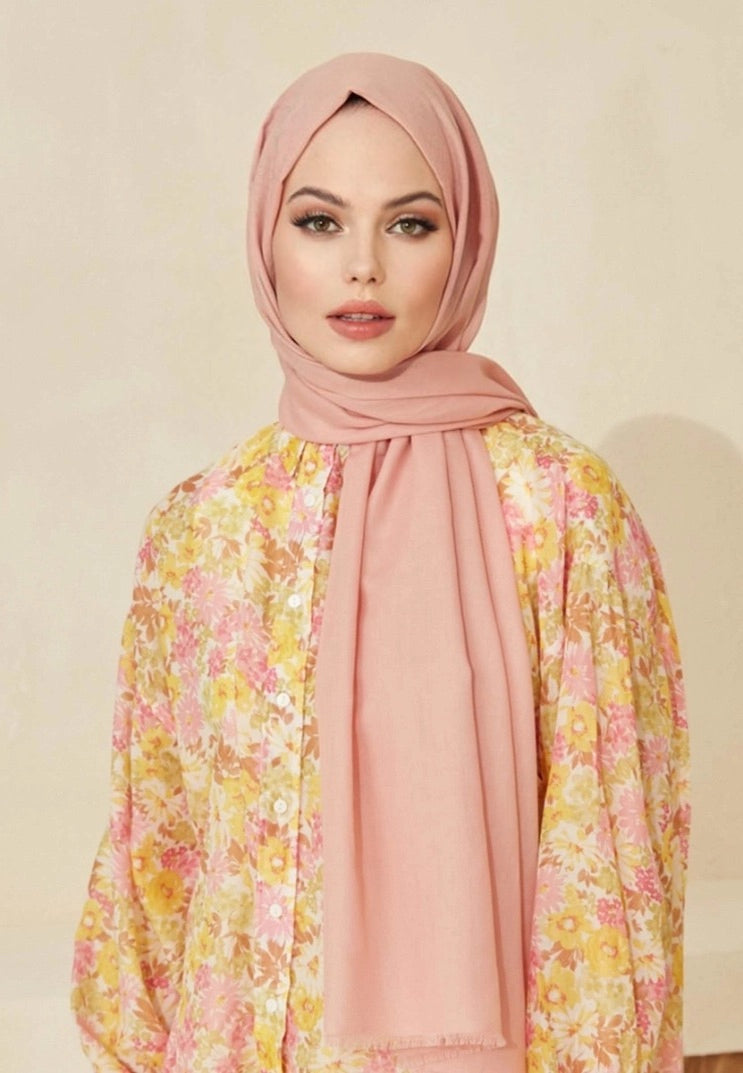 Soft Cotton Scarves - Light Pink