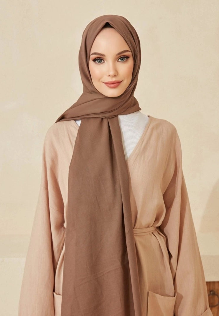 Soft Cotton Scarves - Brown