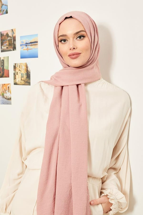 Cotton Crash Scarves- Rose