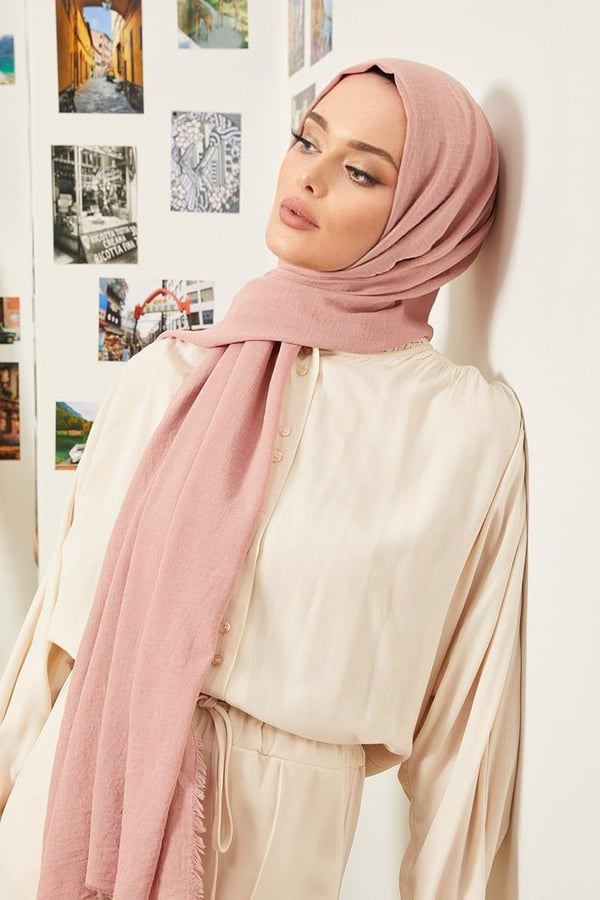 Cotton Crash Scarves- Light Pink