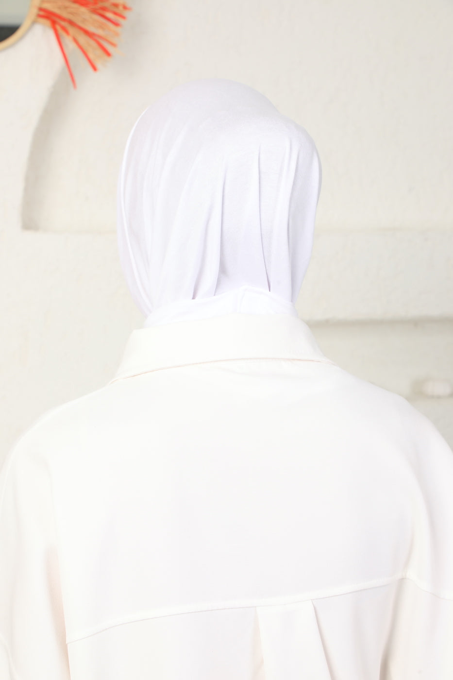 White Practical Jersey Hijab