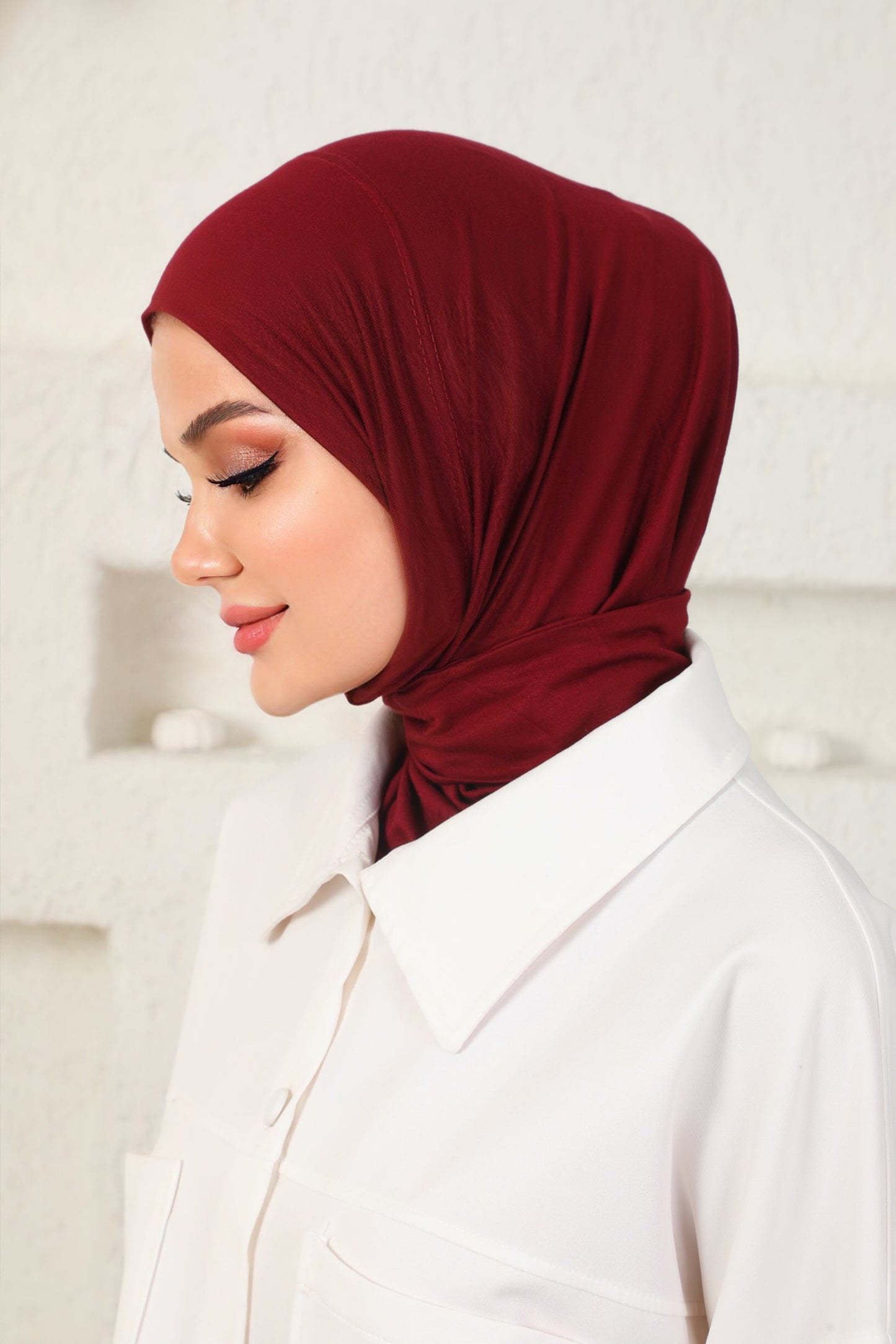 Maroon Practical Jersey Hijab