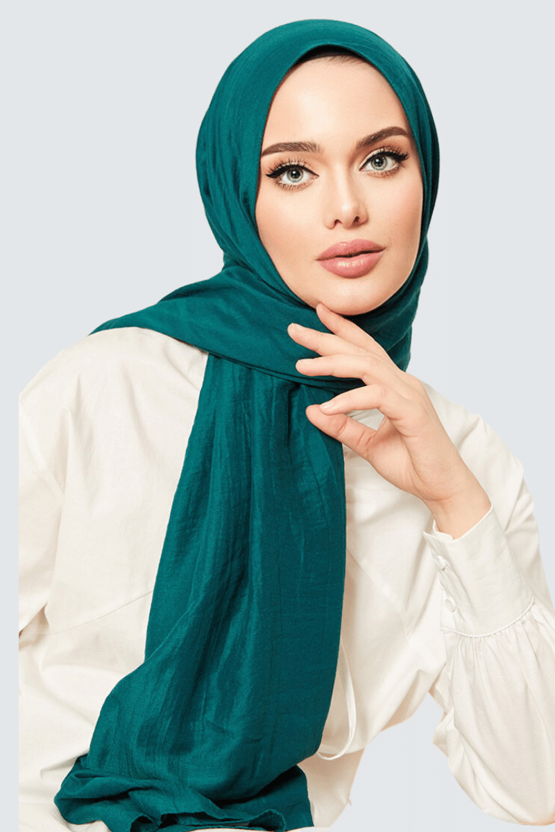 Natural Cotton Shawl Green